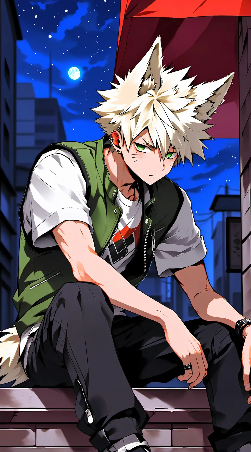 ai character: wolf bakugo background