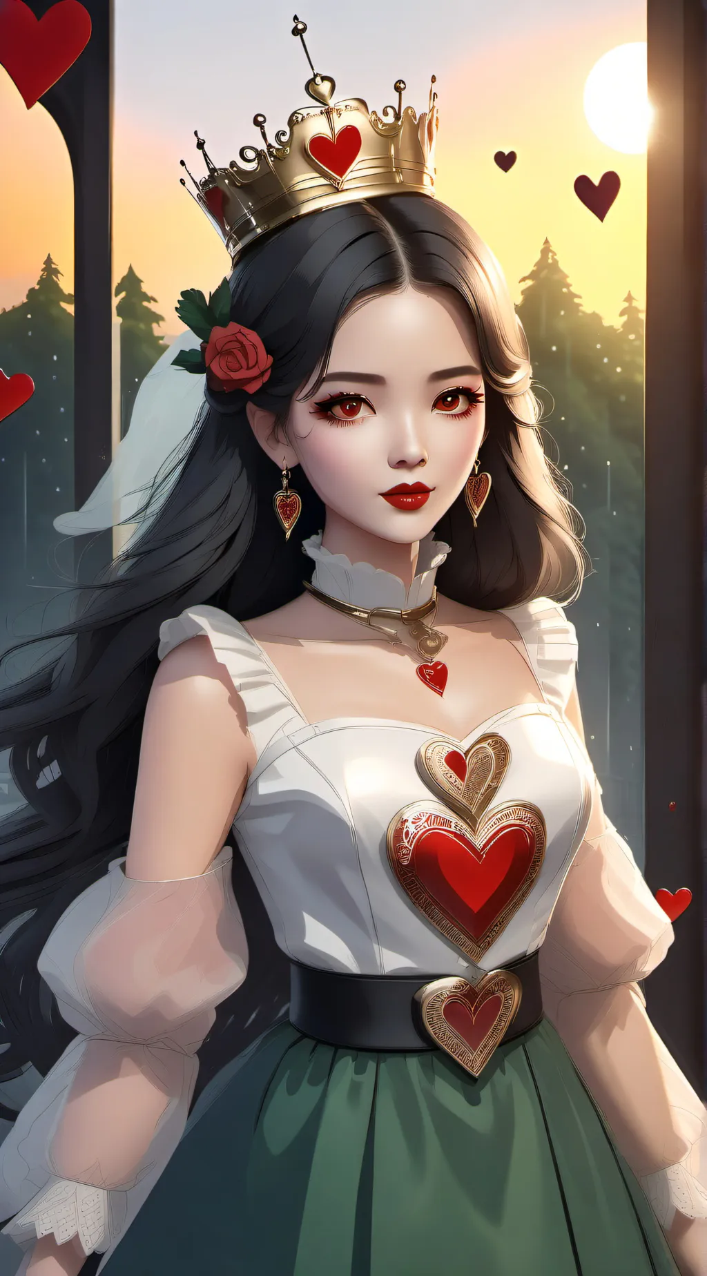 ai character: DecndantsRiseOfRed background