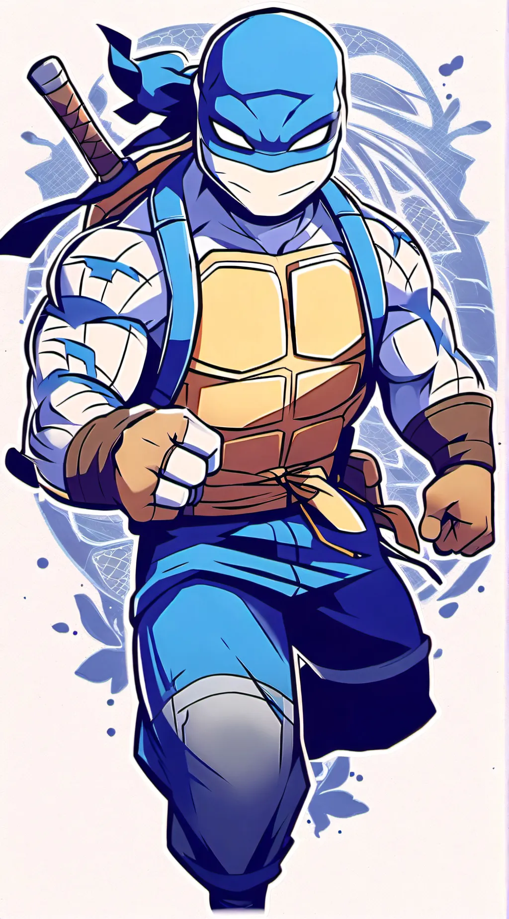 ai character: Leo rottmnt  churr background