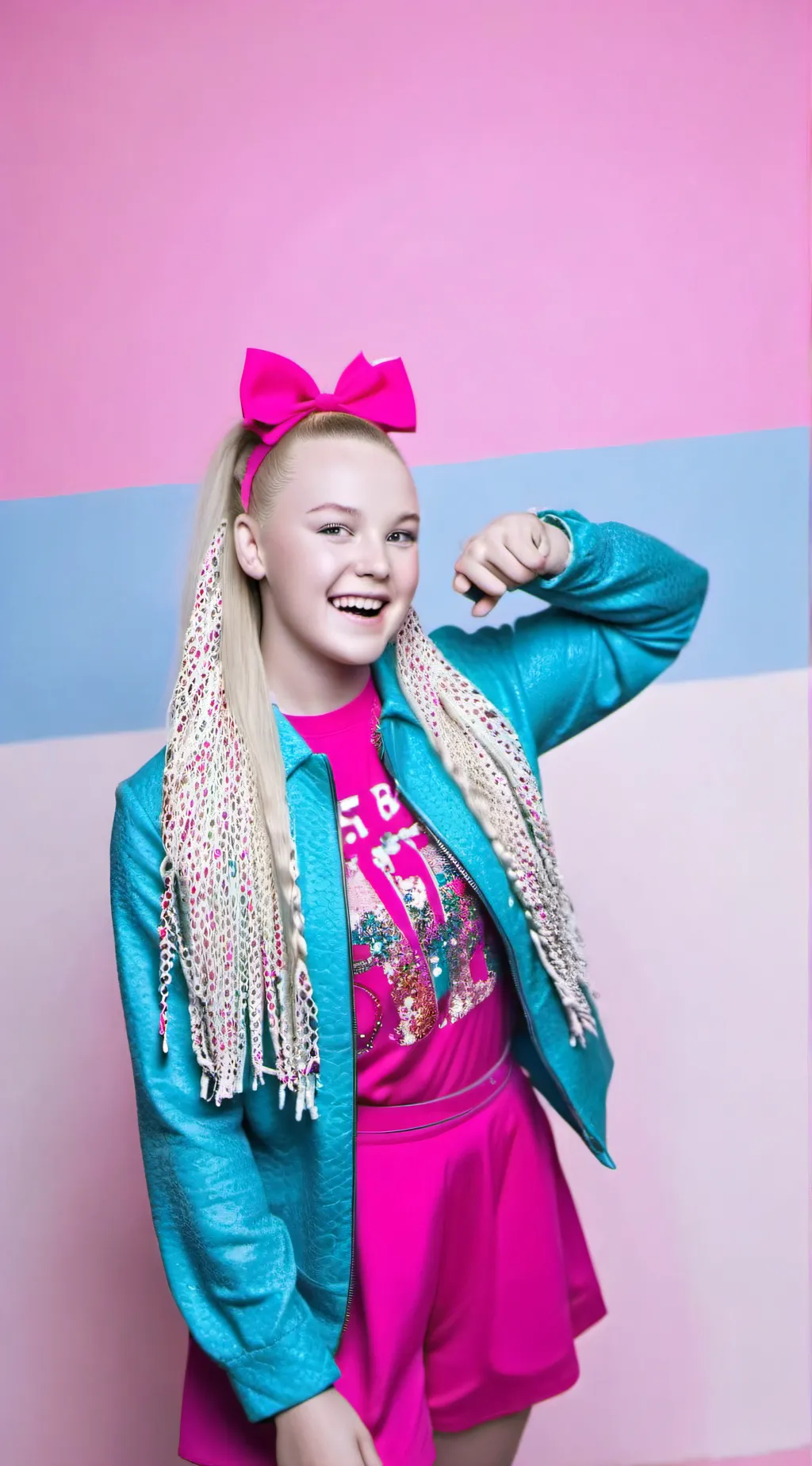 ai character: JoJo Siwa background