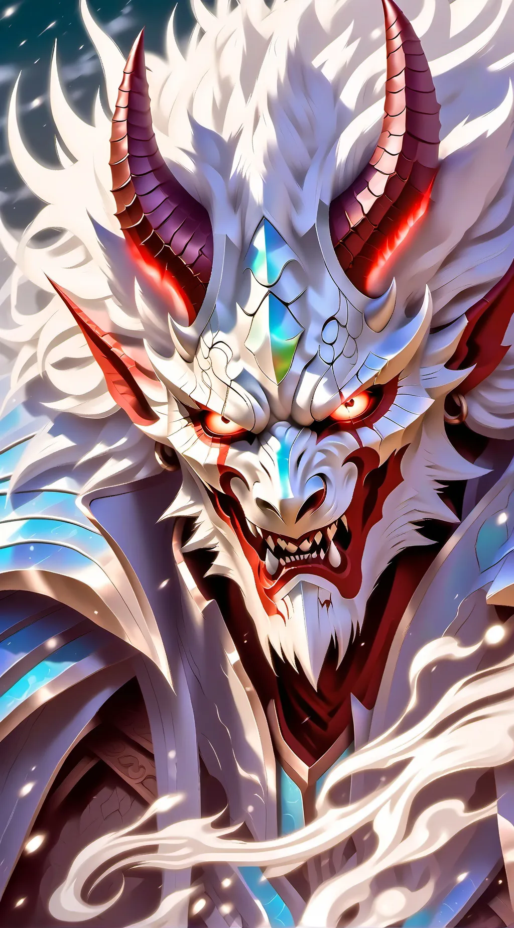ai character: Oni mask of rage background
