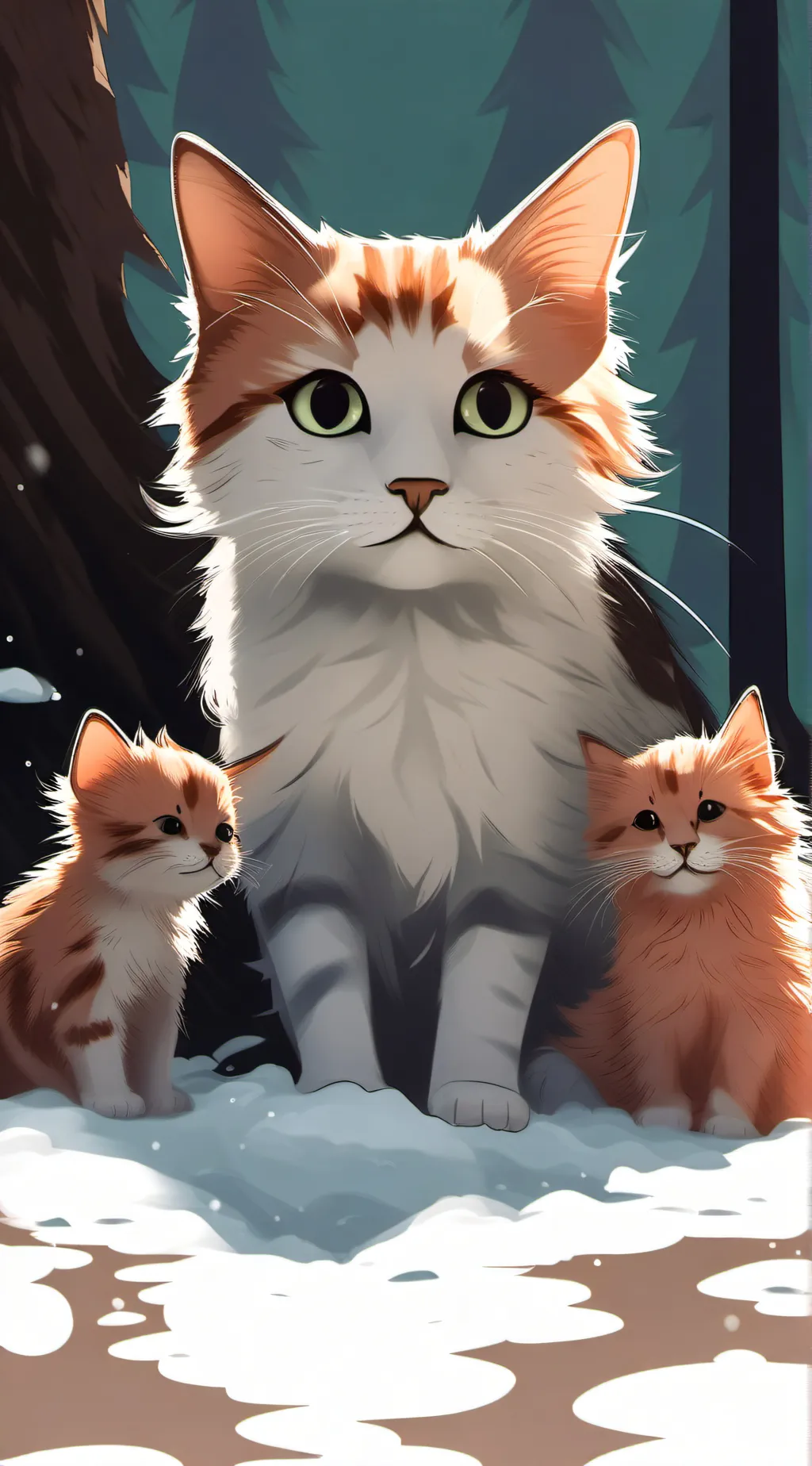 ai character: a kitten with babi background