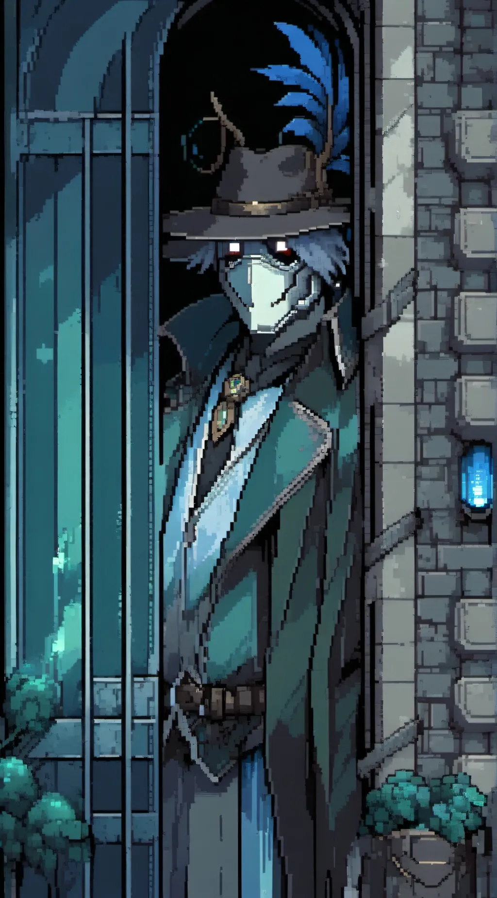 ai character: flame background