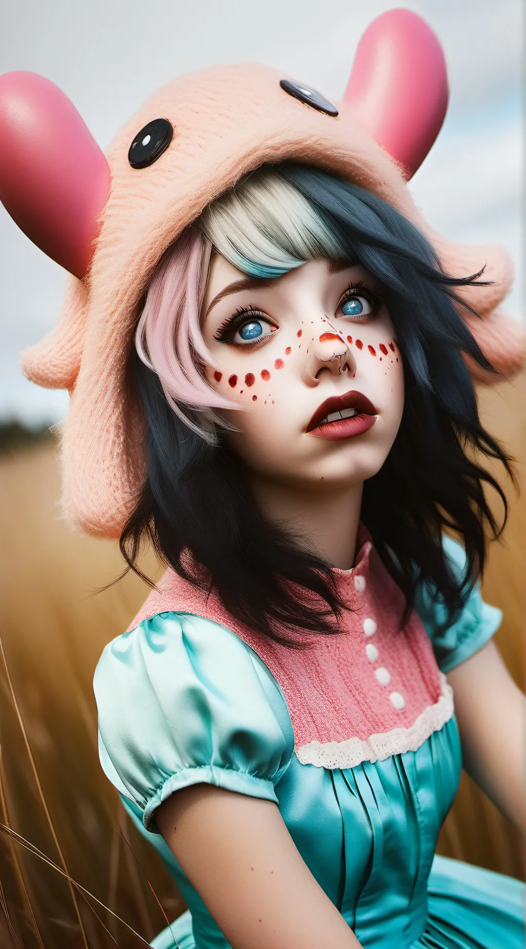 ai character: melanie Martinez  background