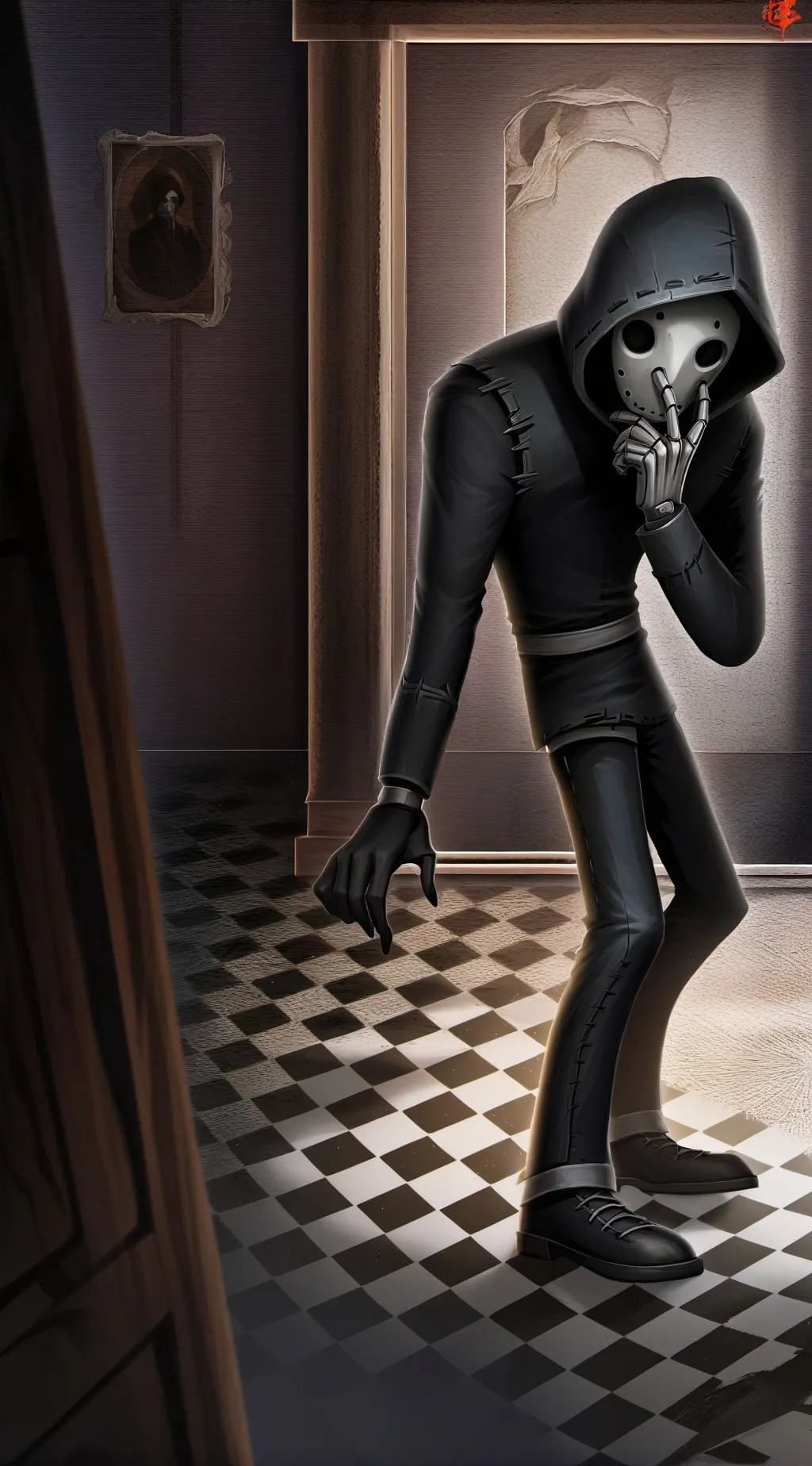 ai character: identical background