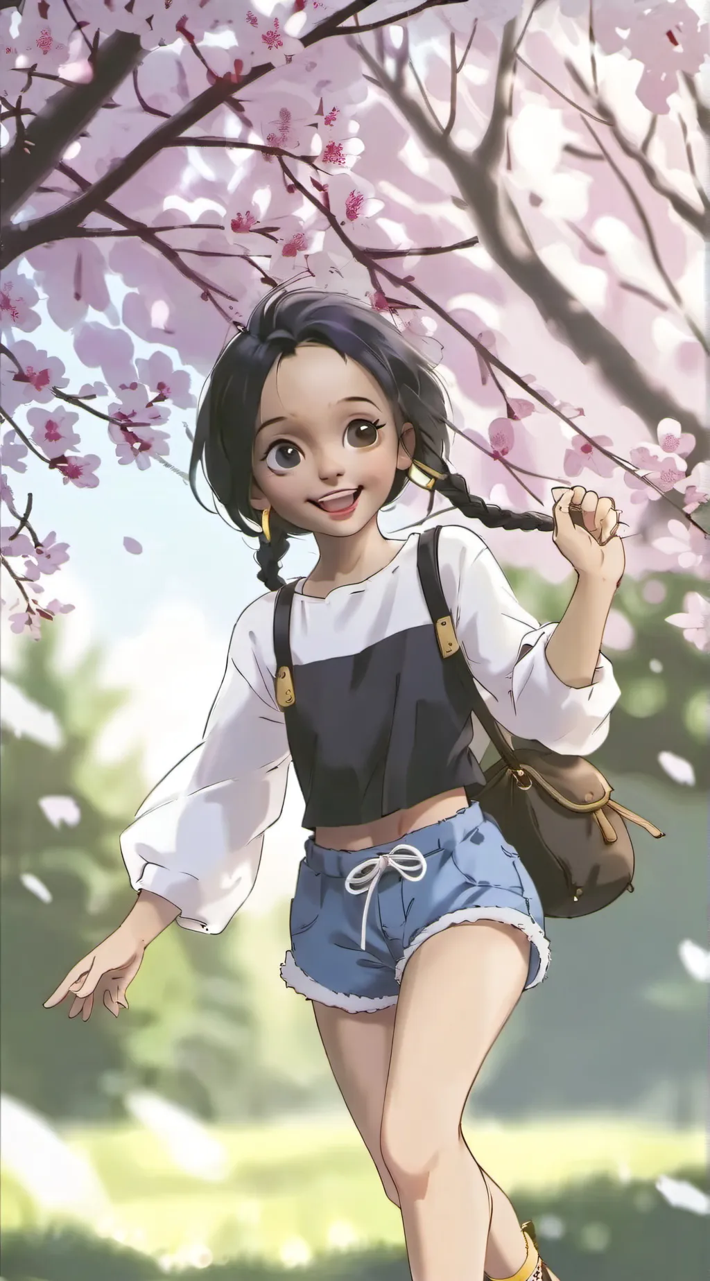 ai character: a weird girl background