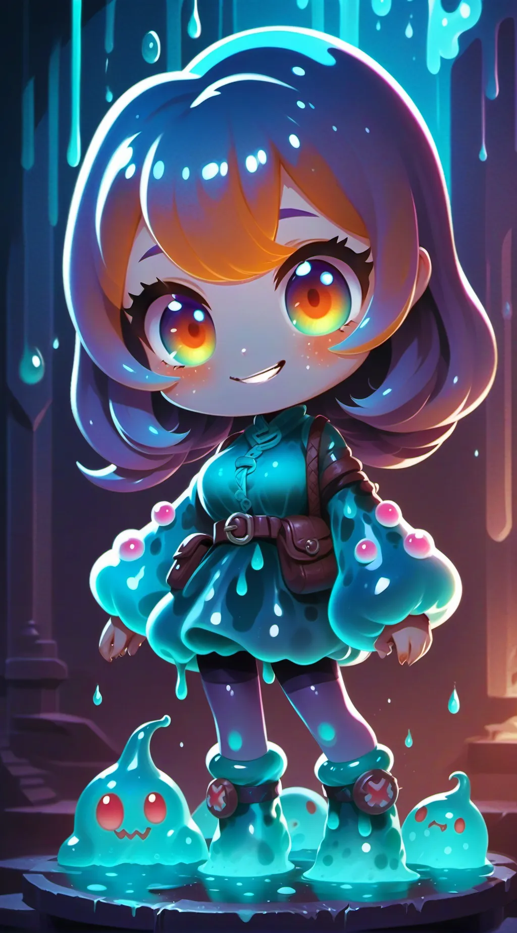 ai character: Slime blanket Lara background