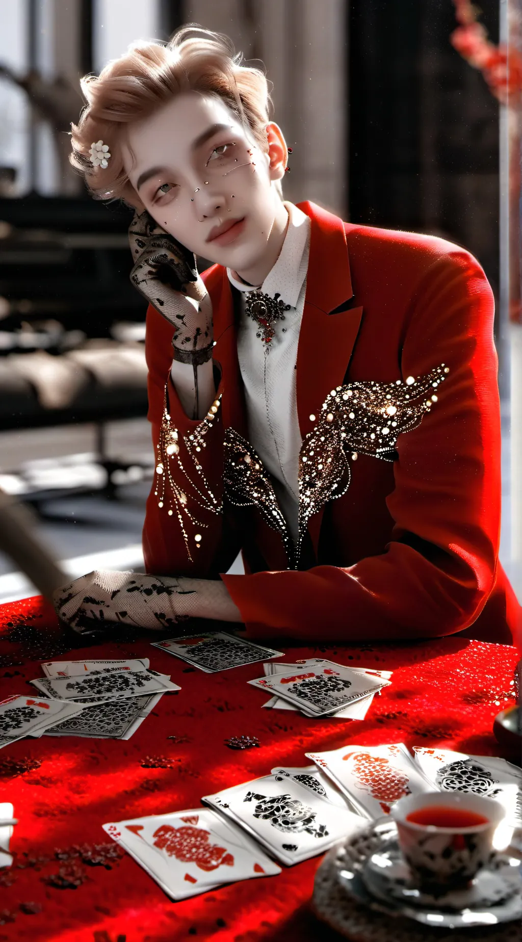 ai character: Rose brother Troy background