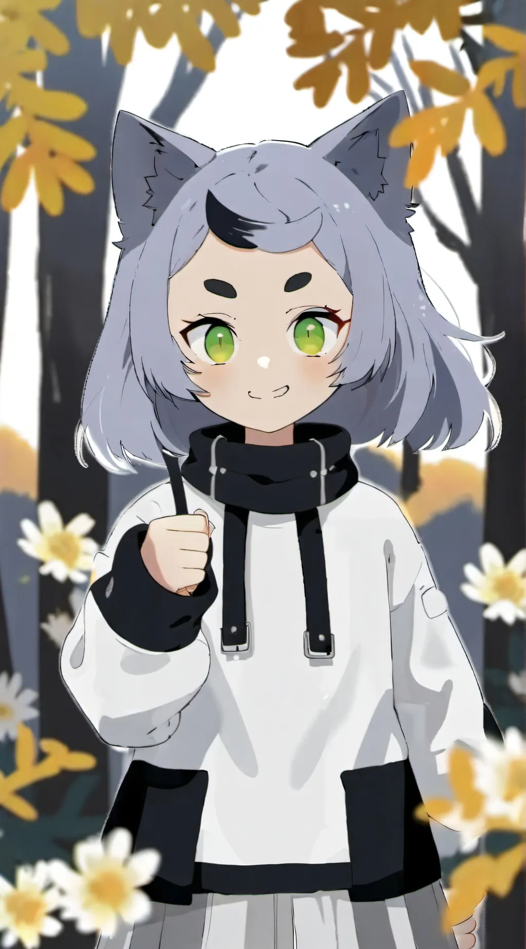 ai character: Lia(wolf furry)  background