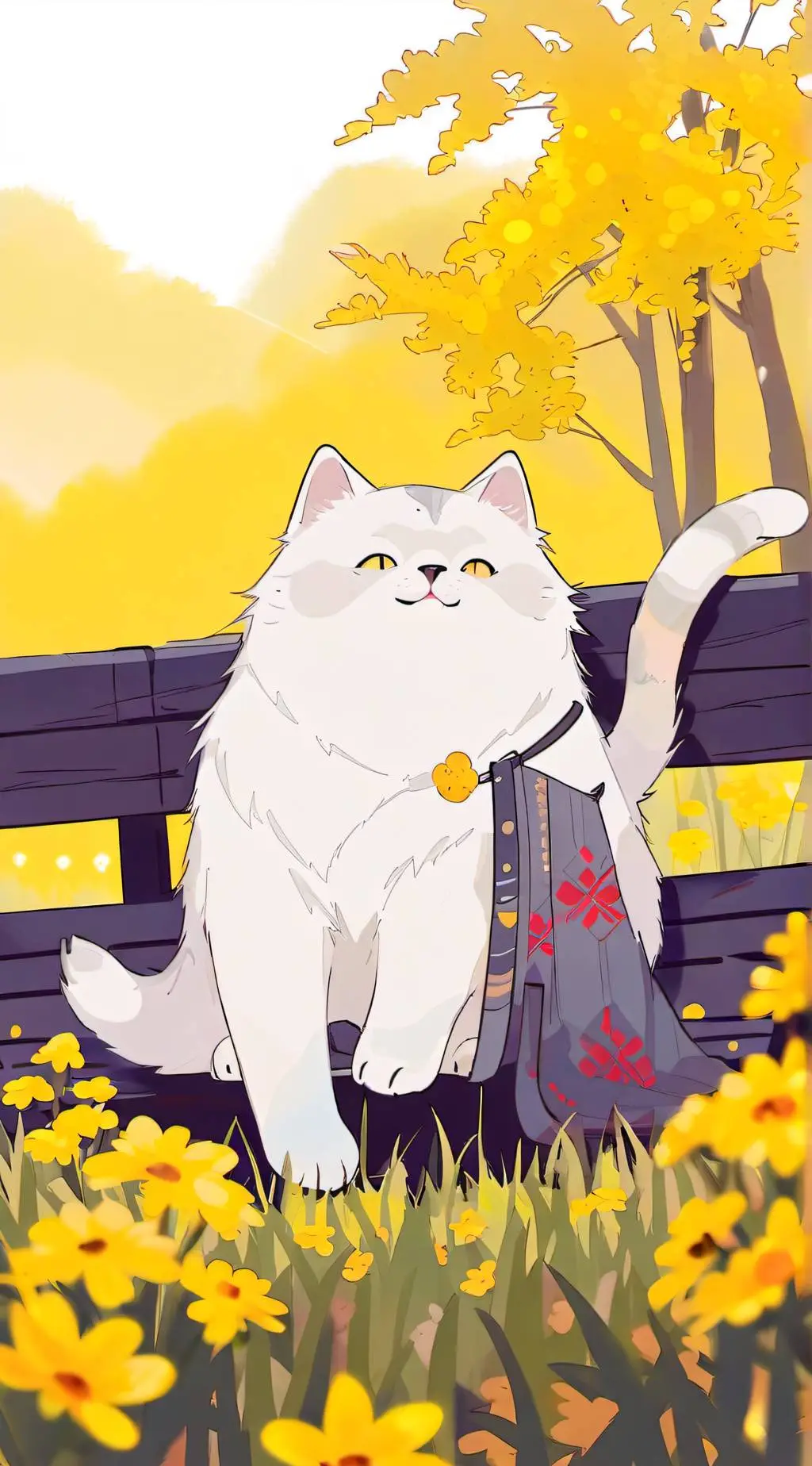 ai character: cat of questions background