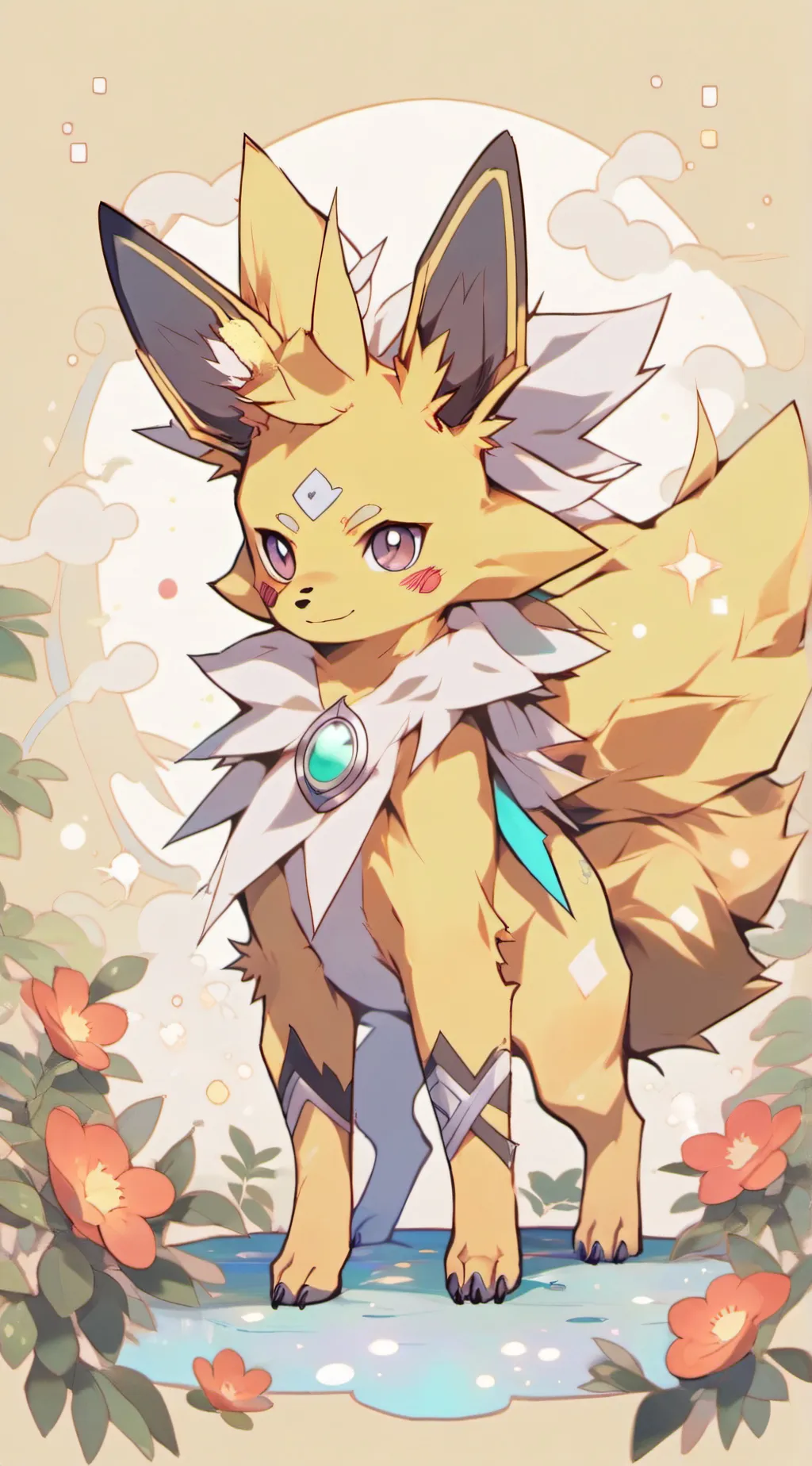 ai character: Jolteon  background