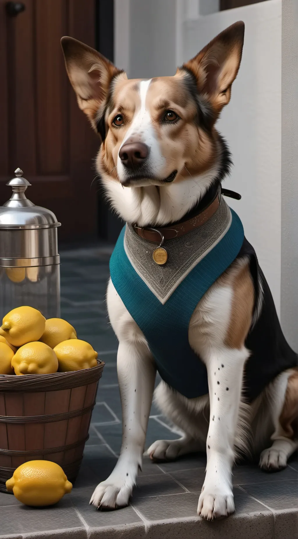 ai character: dog background