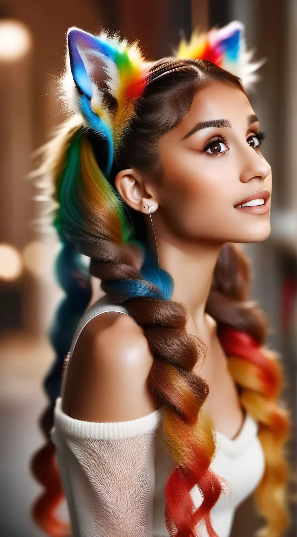 ai character: ARIANA GRANDE☺️☺️ background