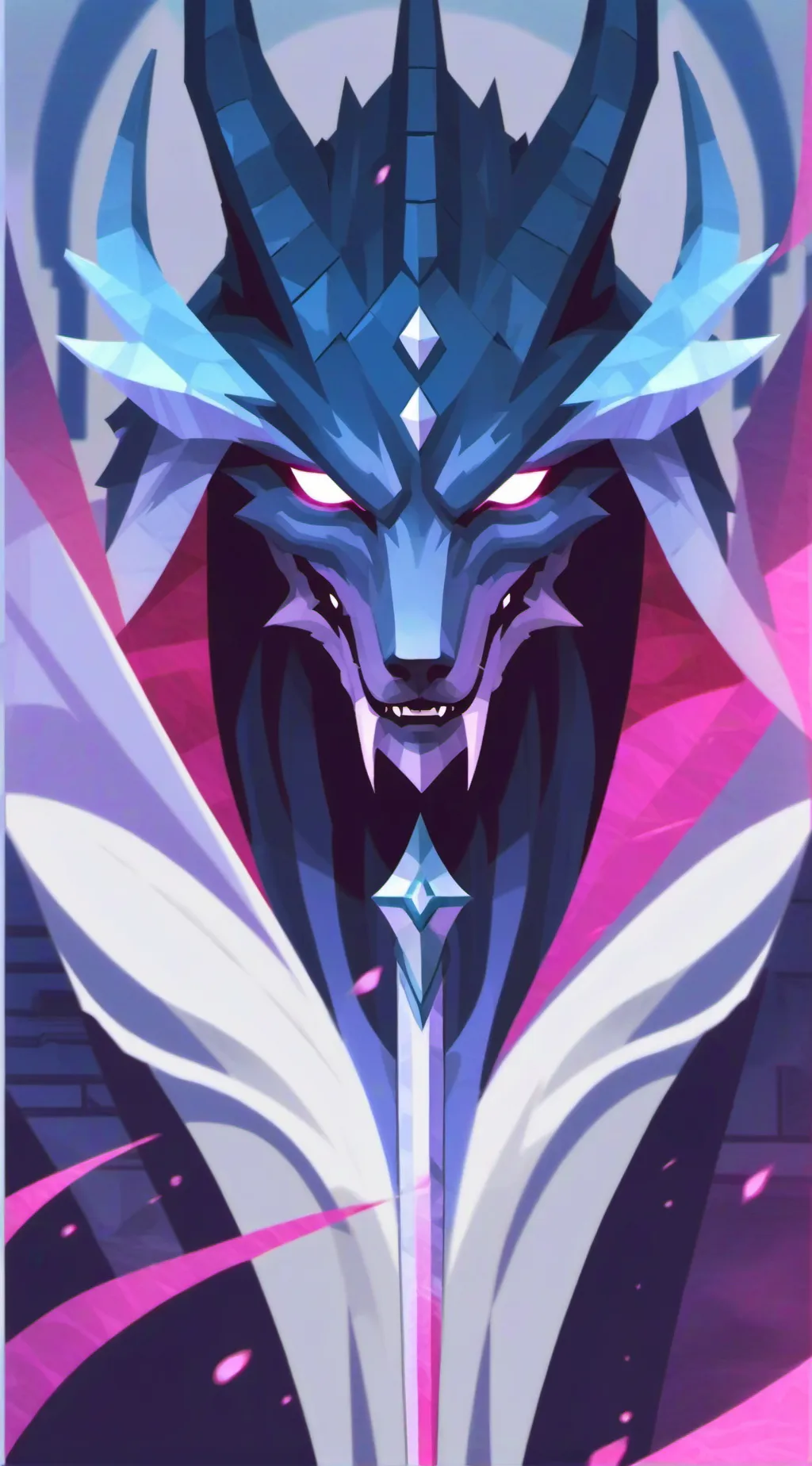 ai character: frozy dragon background