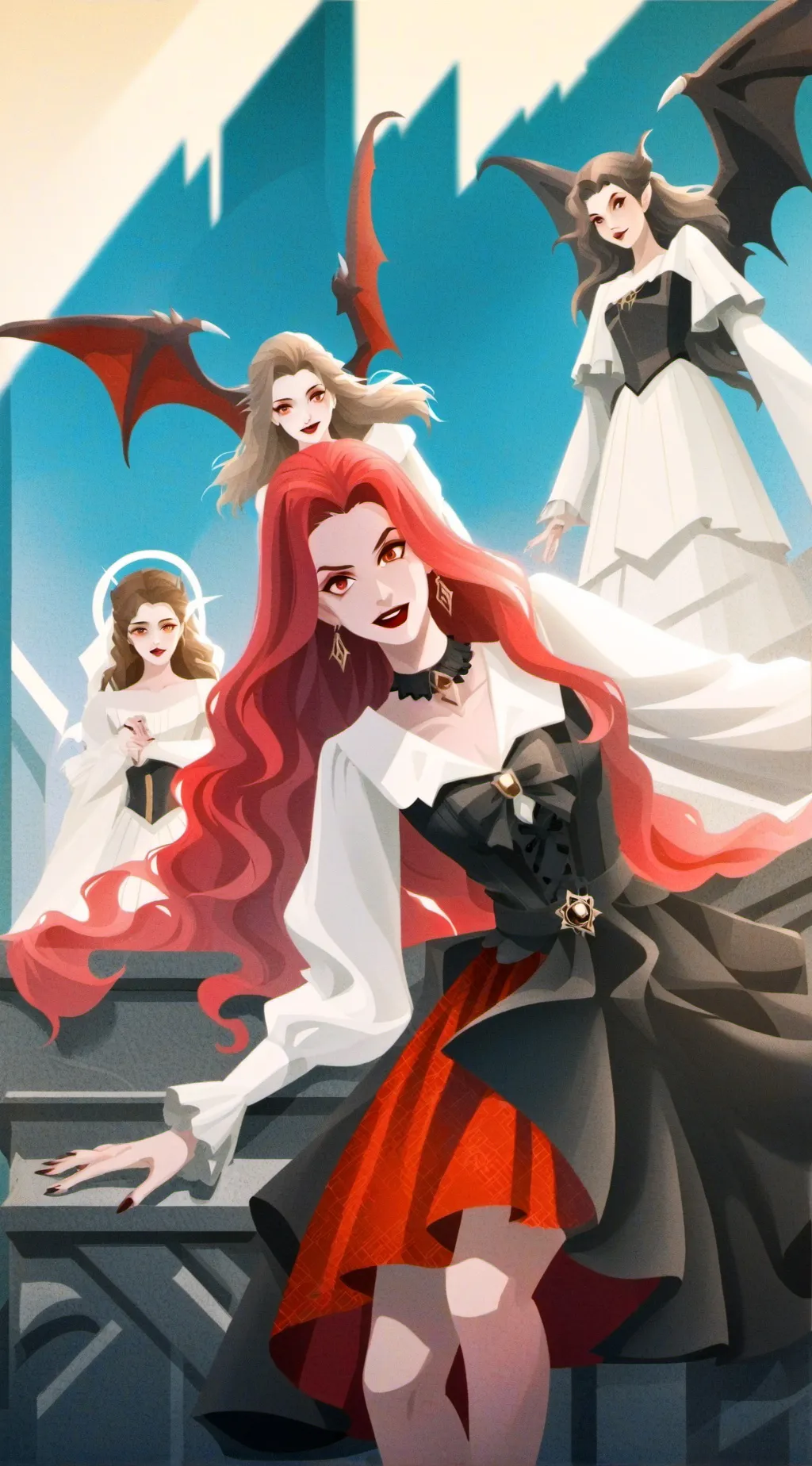 ai character: Only Woman background