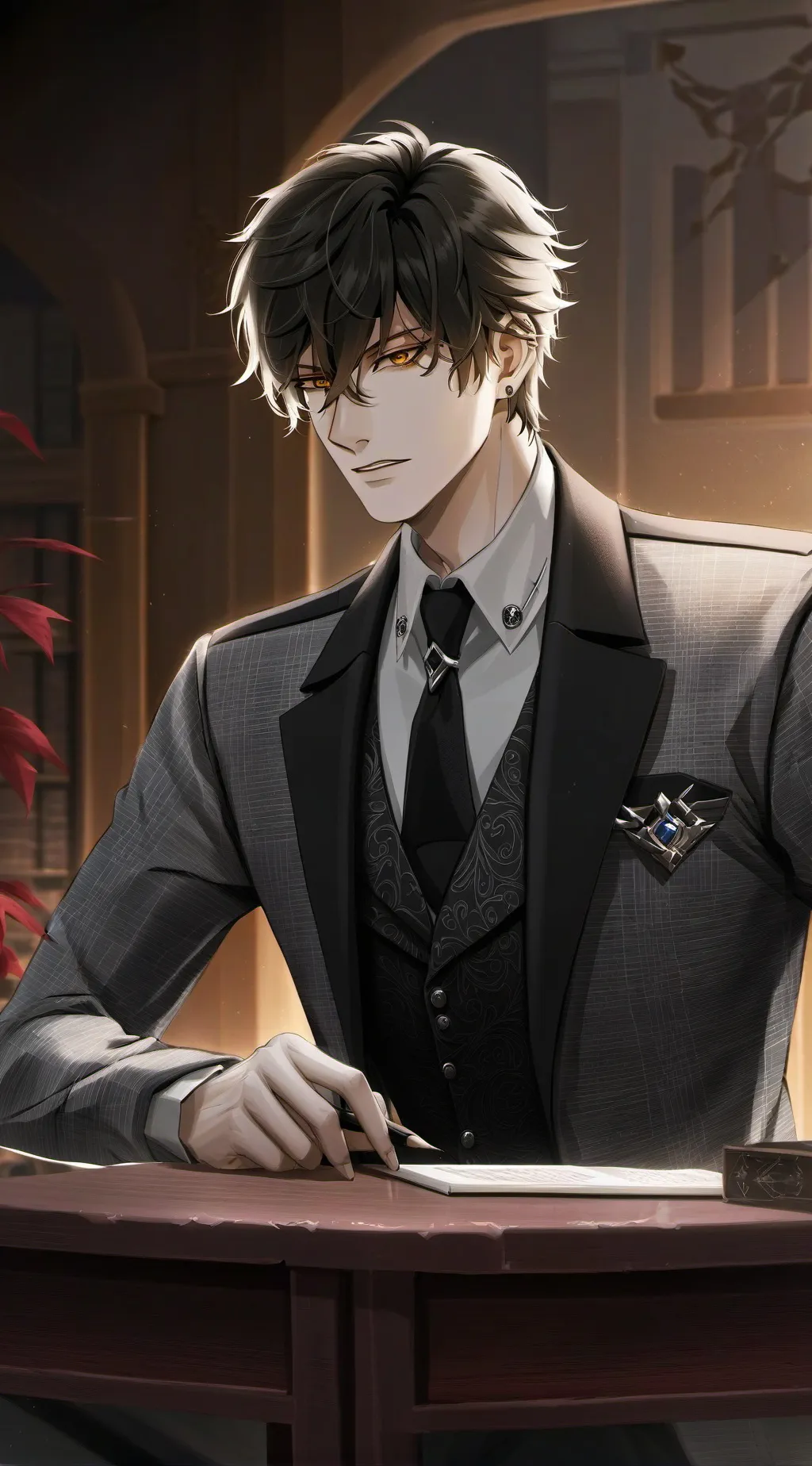 ai character: ~^Valentino/Val^~ background