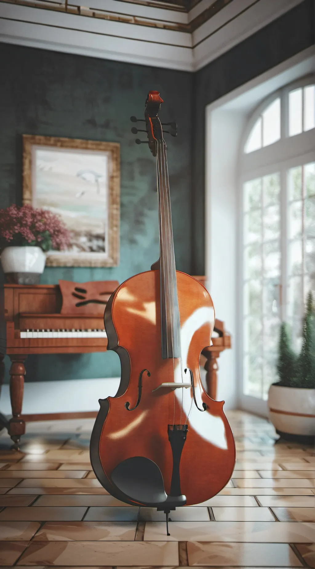 ai character: music room 🎵🎶 background