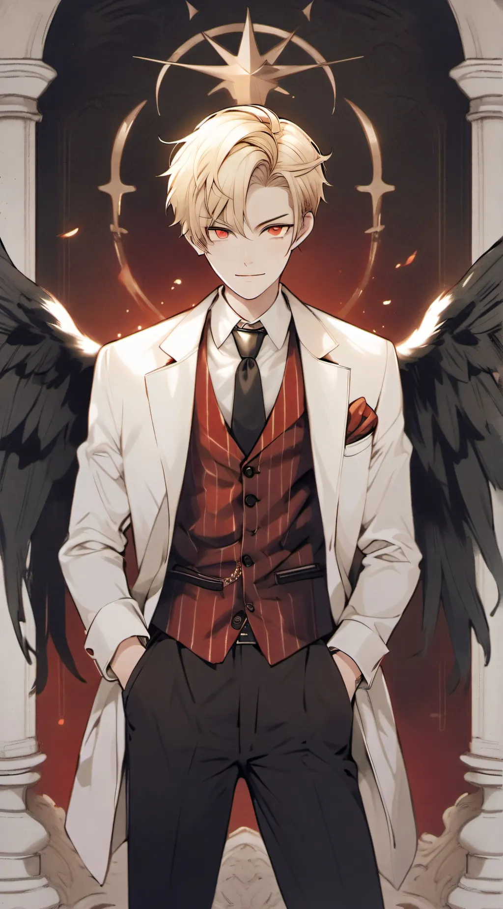 ai character: Lucifer morningsta background