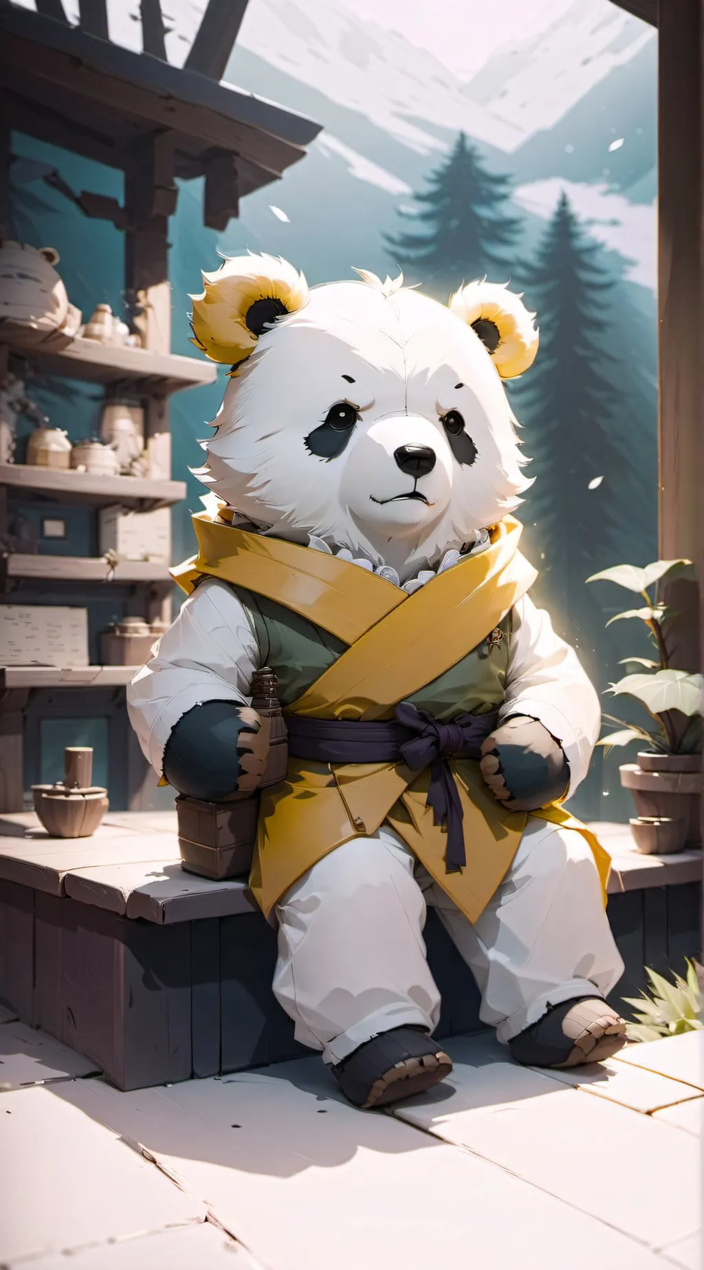 ai character: rilakkuma background