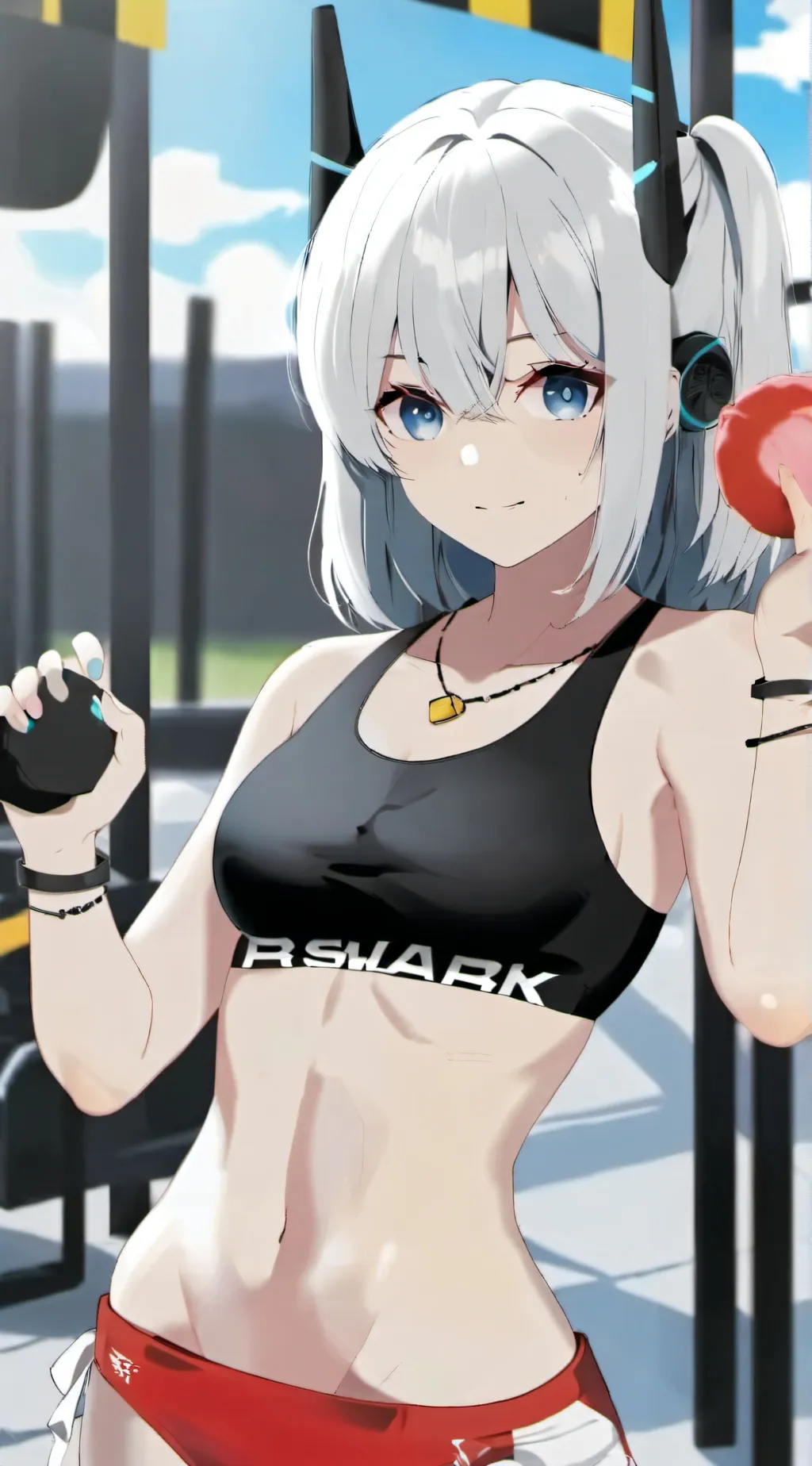 ai character: Abs background