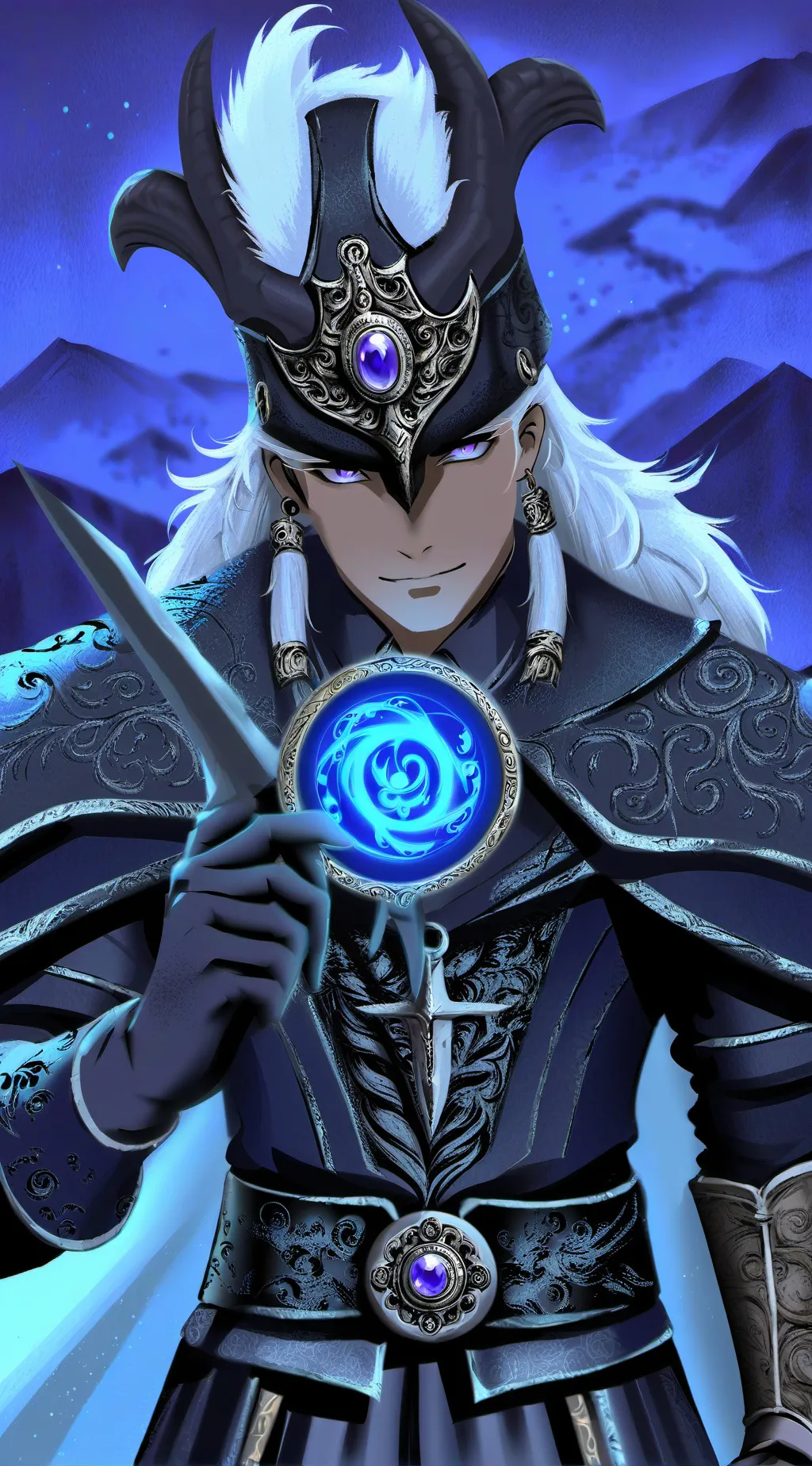 ai character: The dark god background