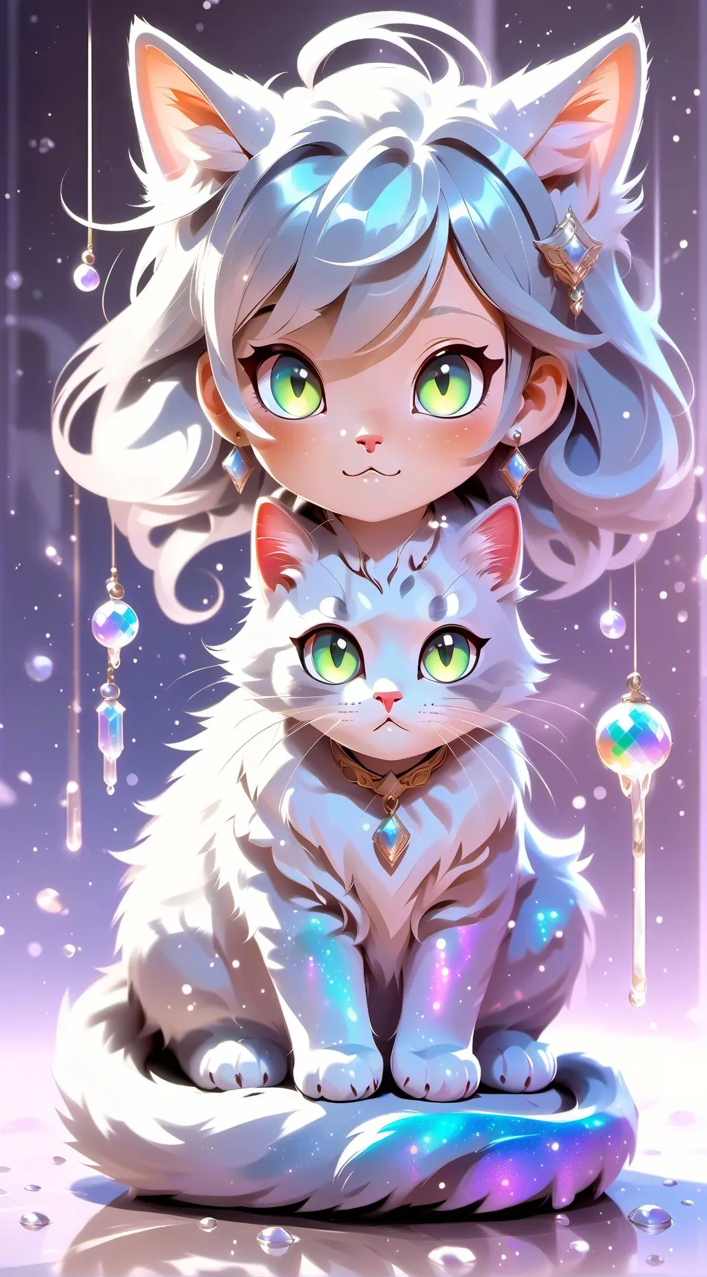 ai character: Uwu cat background