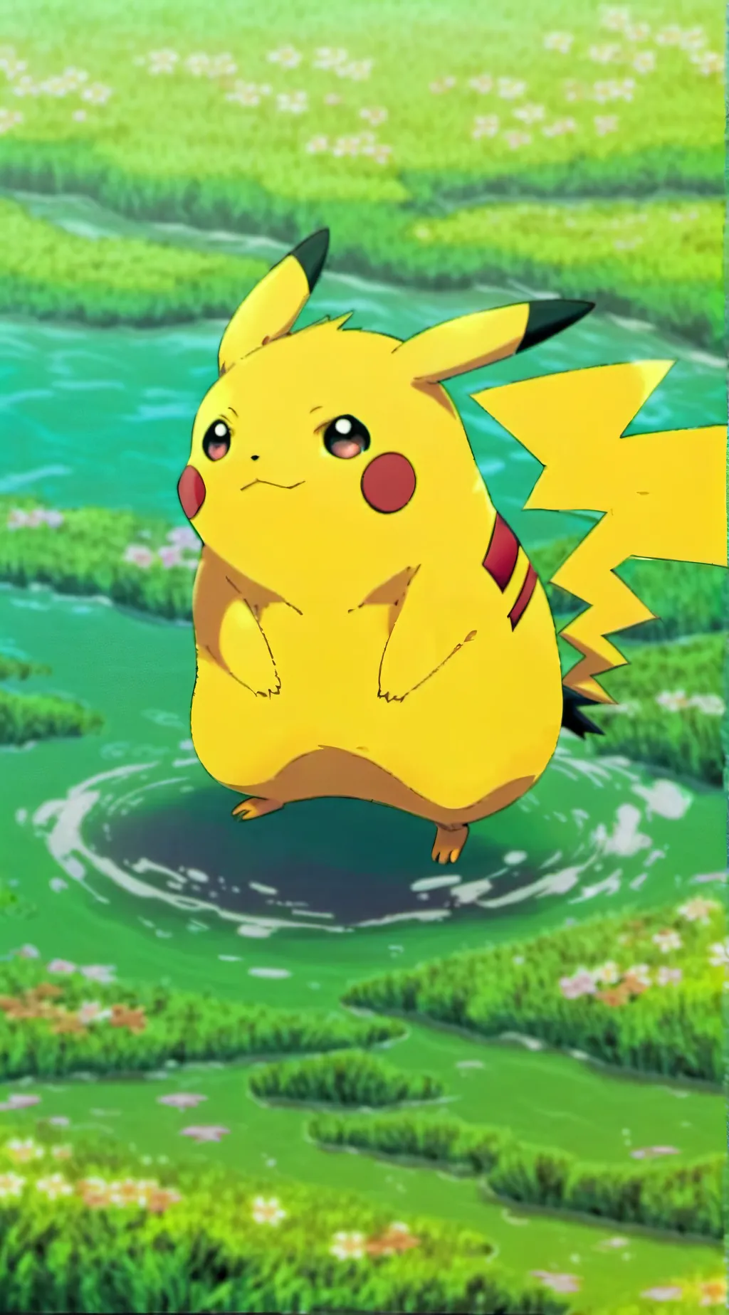 ai character: Pikachu background