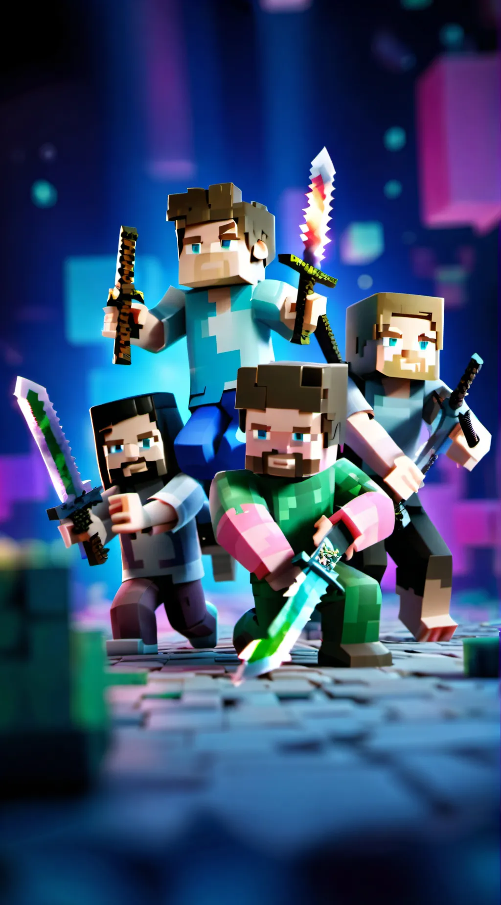 ai character: Mineglitch  background