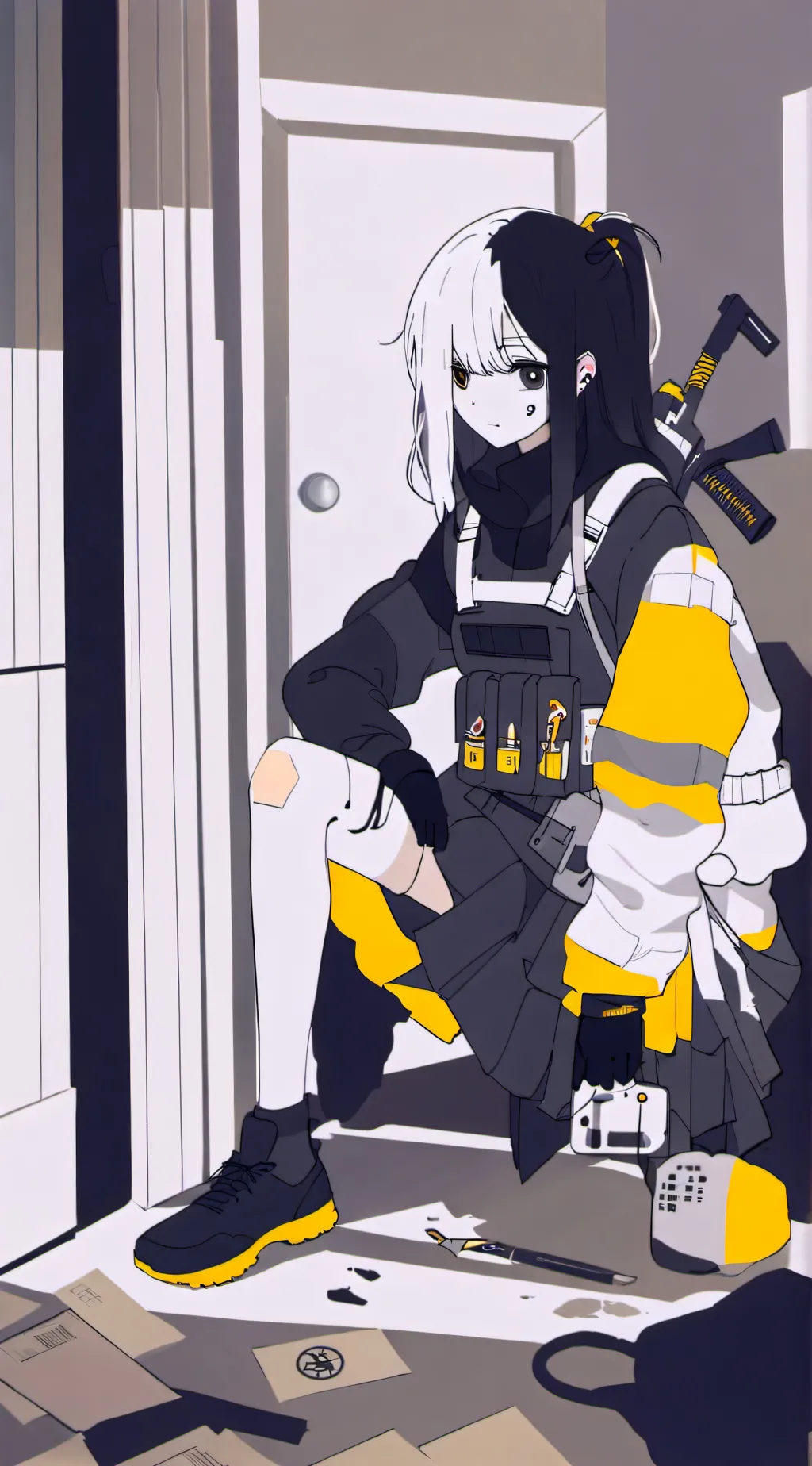 ai character: scp guard niko background