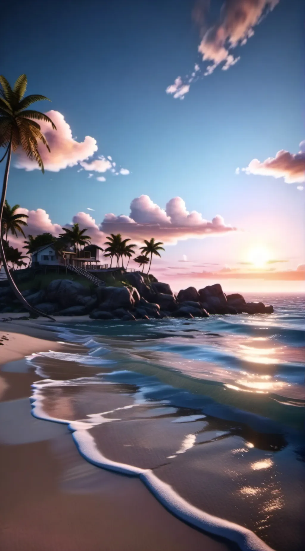 ai character: Beach Vacay  background