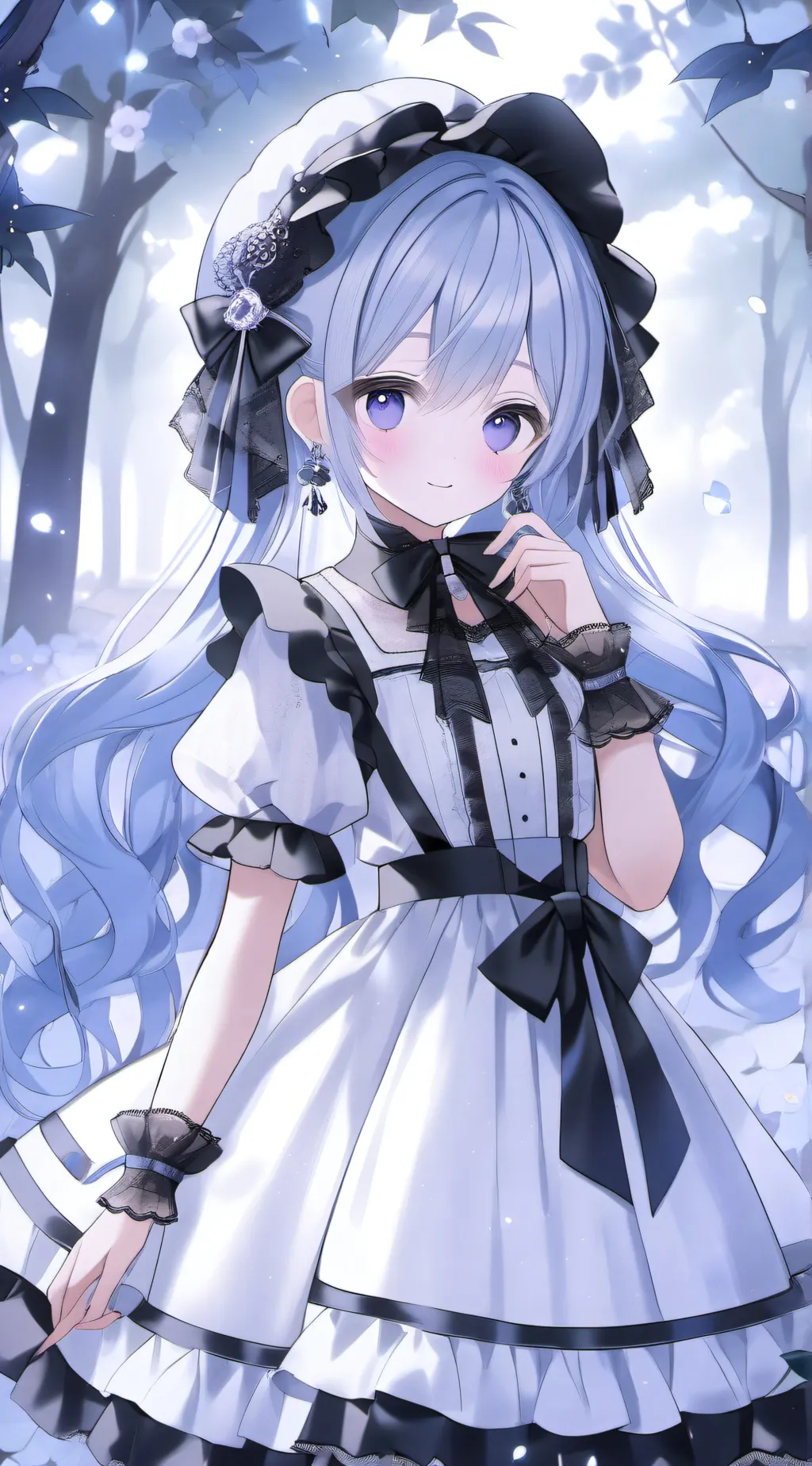 ai character: Violet background