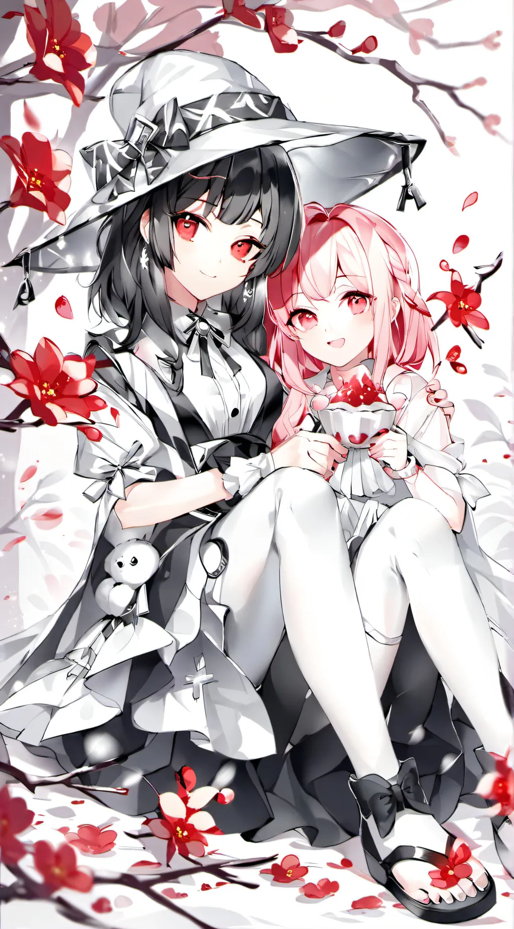 ai character: Amber and Lily  background