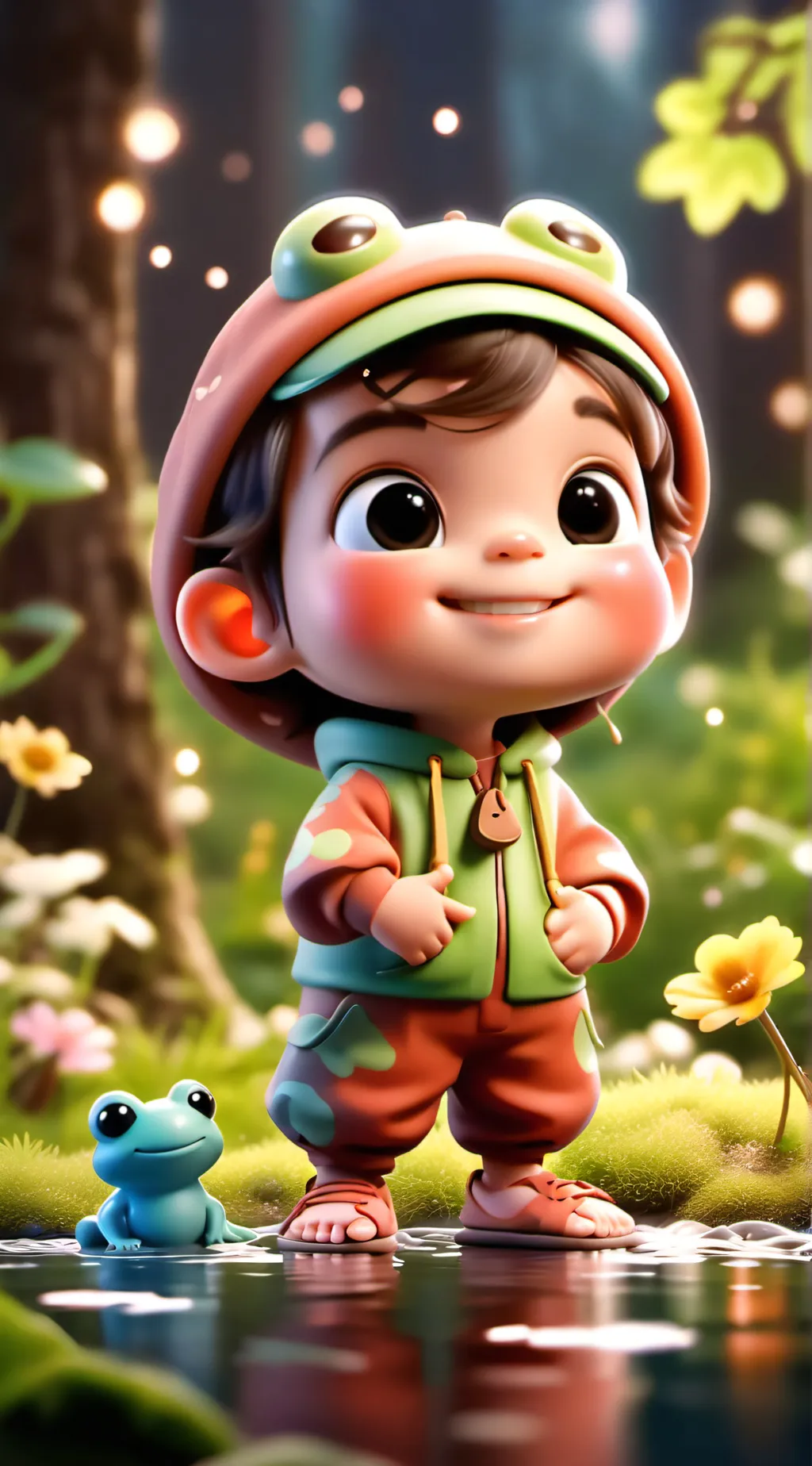 ai character: Jacob frog boy background