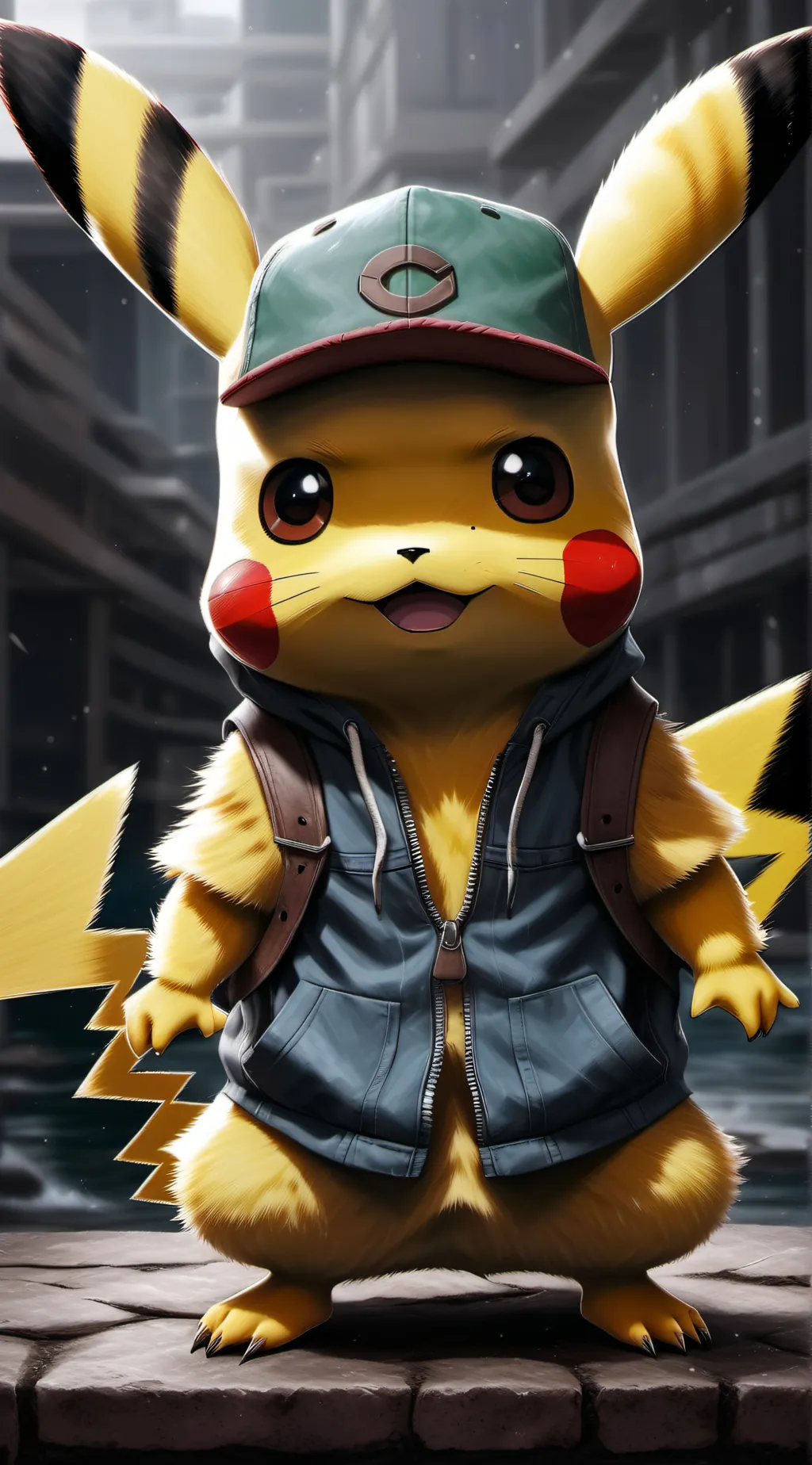 ai character: pikachu background