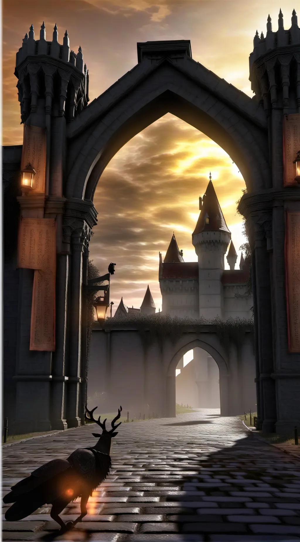 ai character: Hogwarts  background