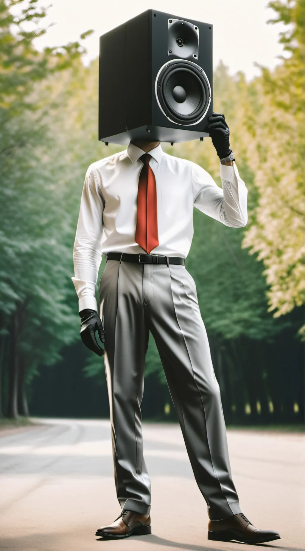 ai character: Large Speaker man background