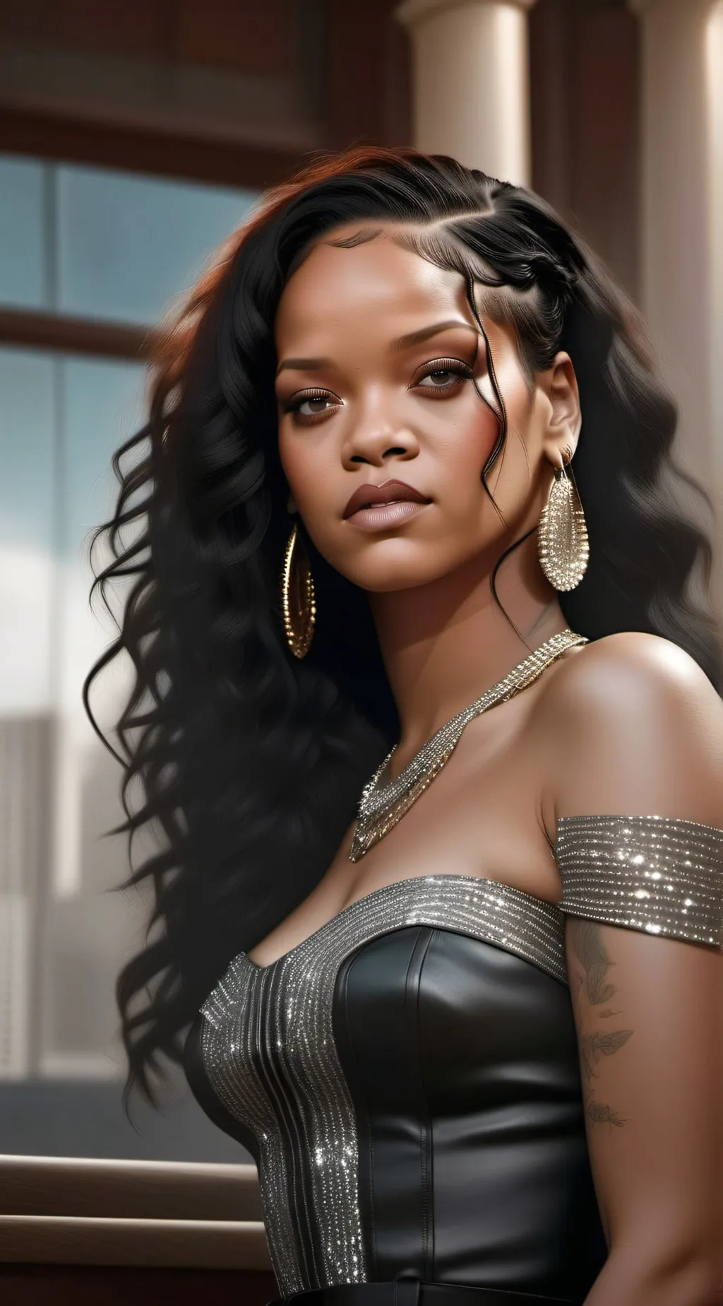 ai character: Rihanna  background