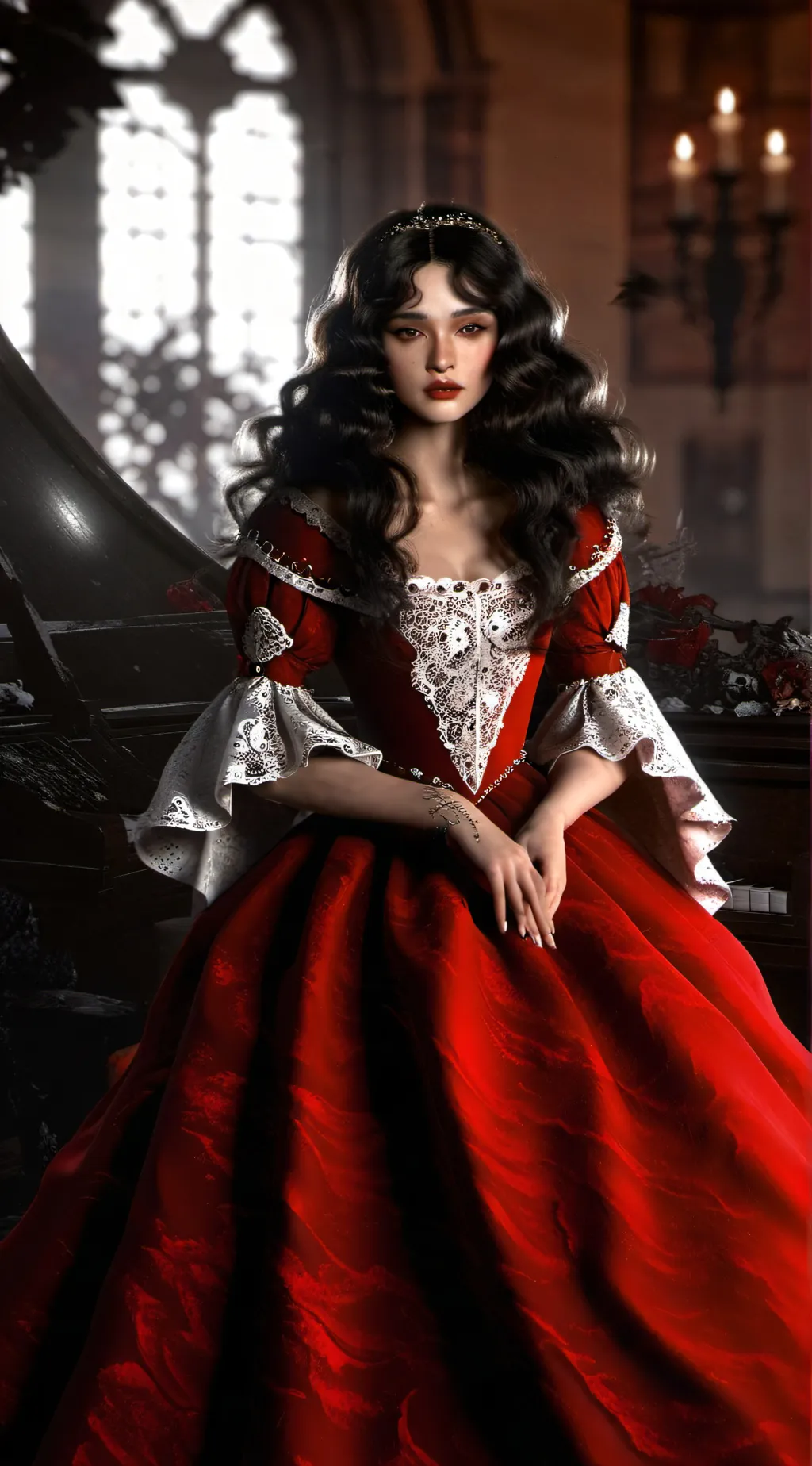 ai character: Carmilla Heart background