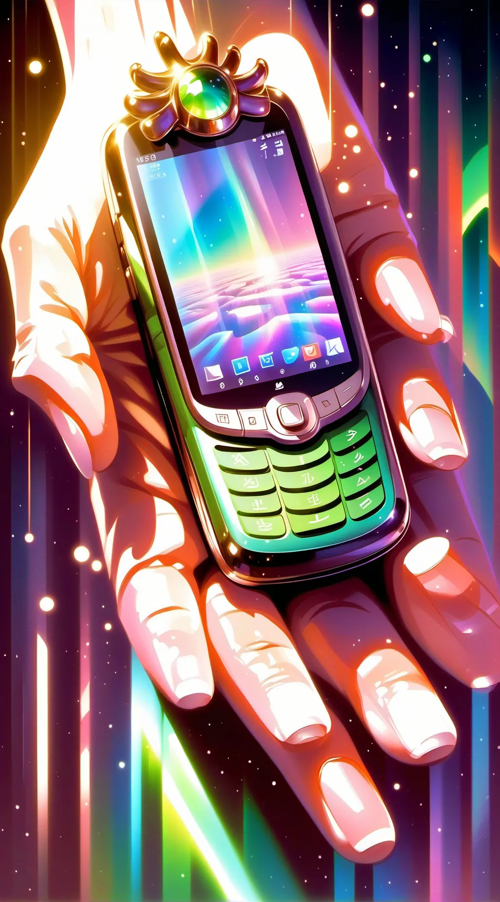 ai character: Phone background