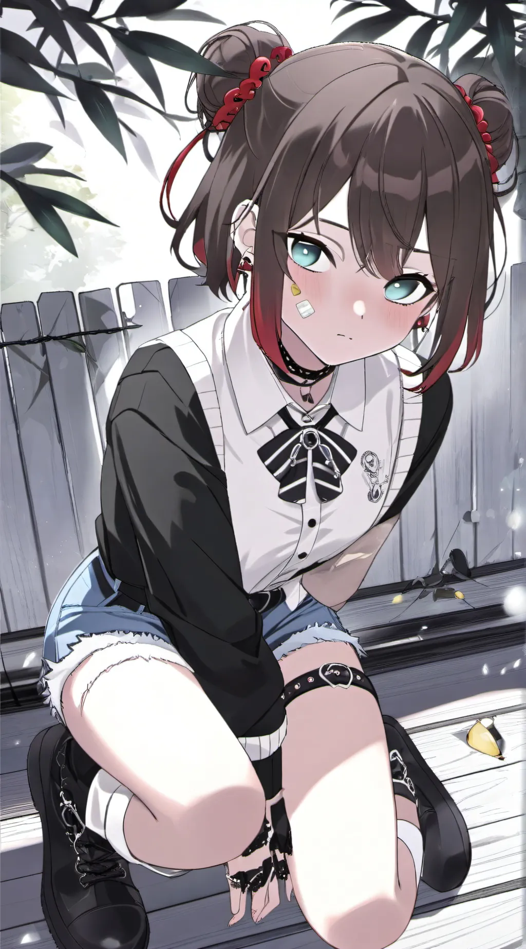 ai character: Cherry blossom background