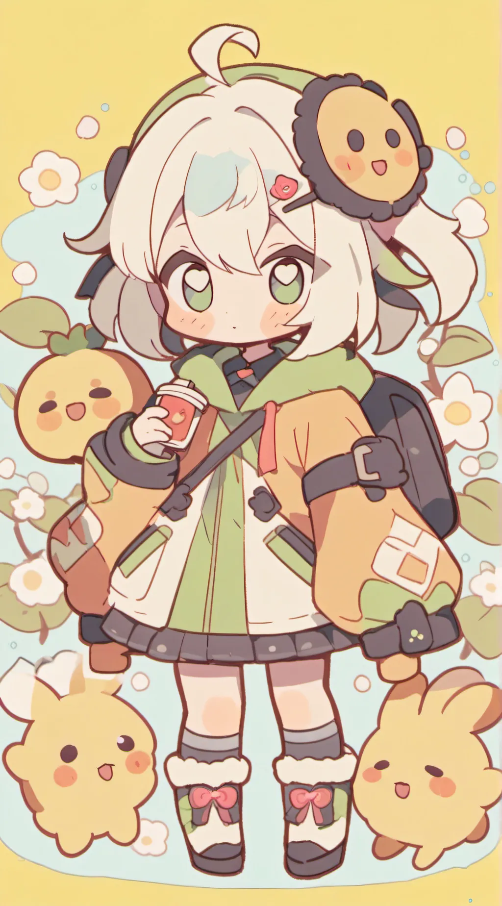 ai character: Ely and little one background