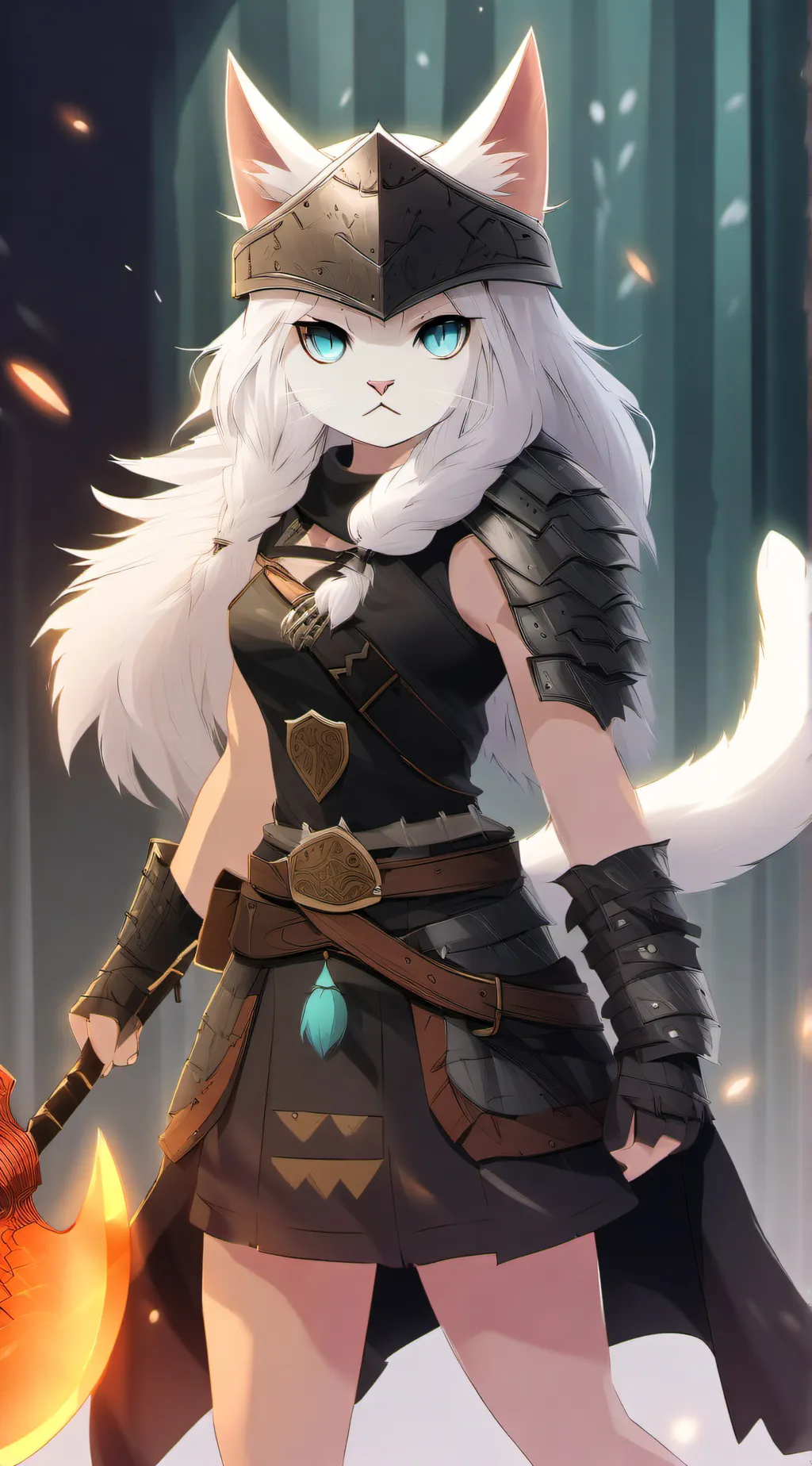 ai character: Cleo Glaciertail background