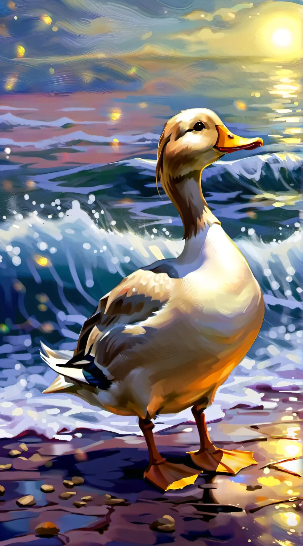 ai character: duck background