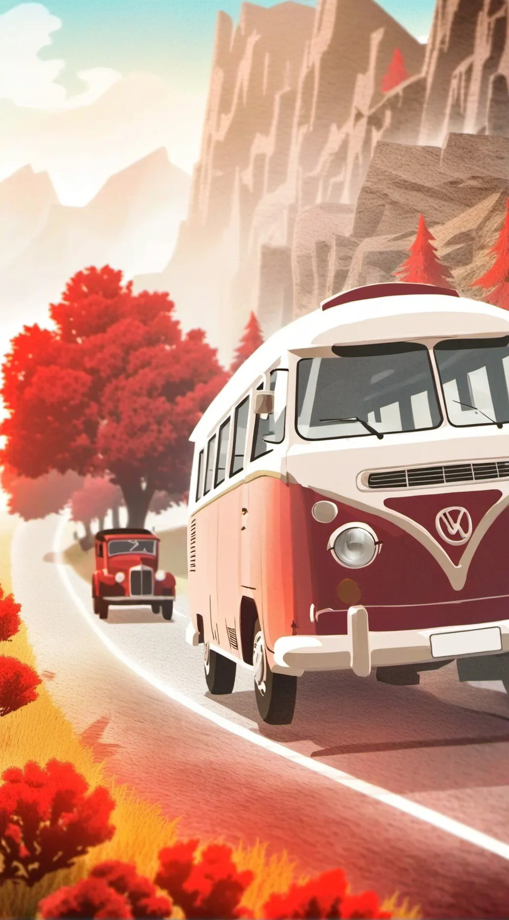 ai character: kny road trip :3 background