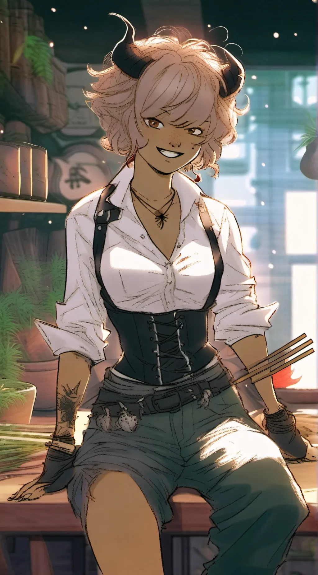 ai character: Autumn Wood background