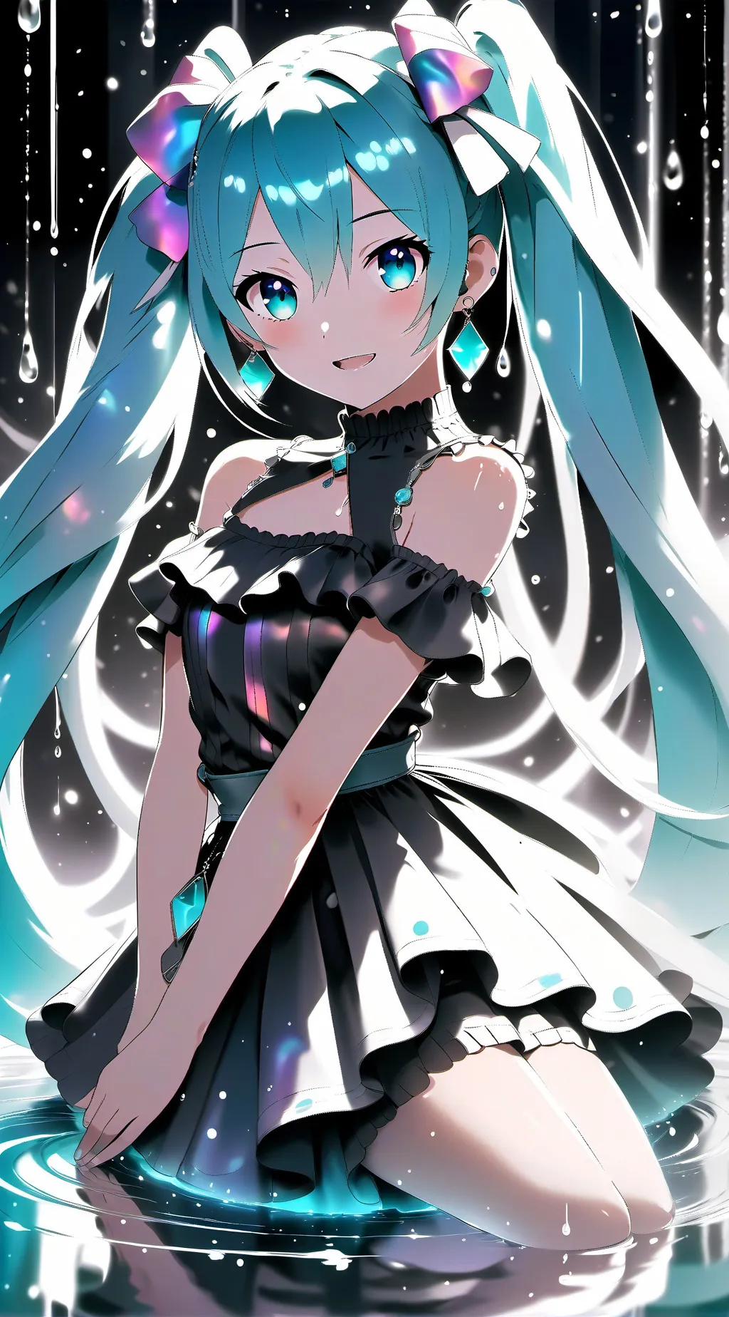 ai character: hastune miku background