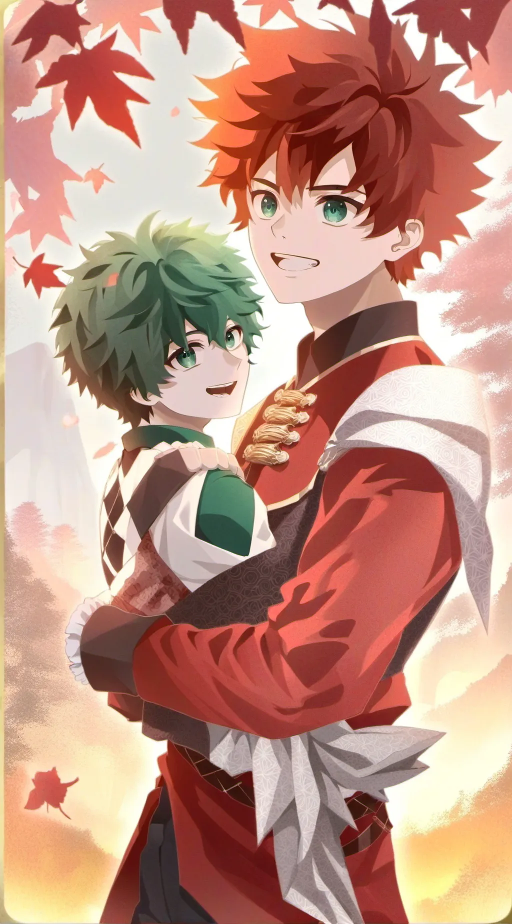 ai character: deku and bakugo background