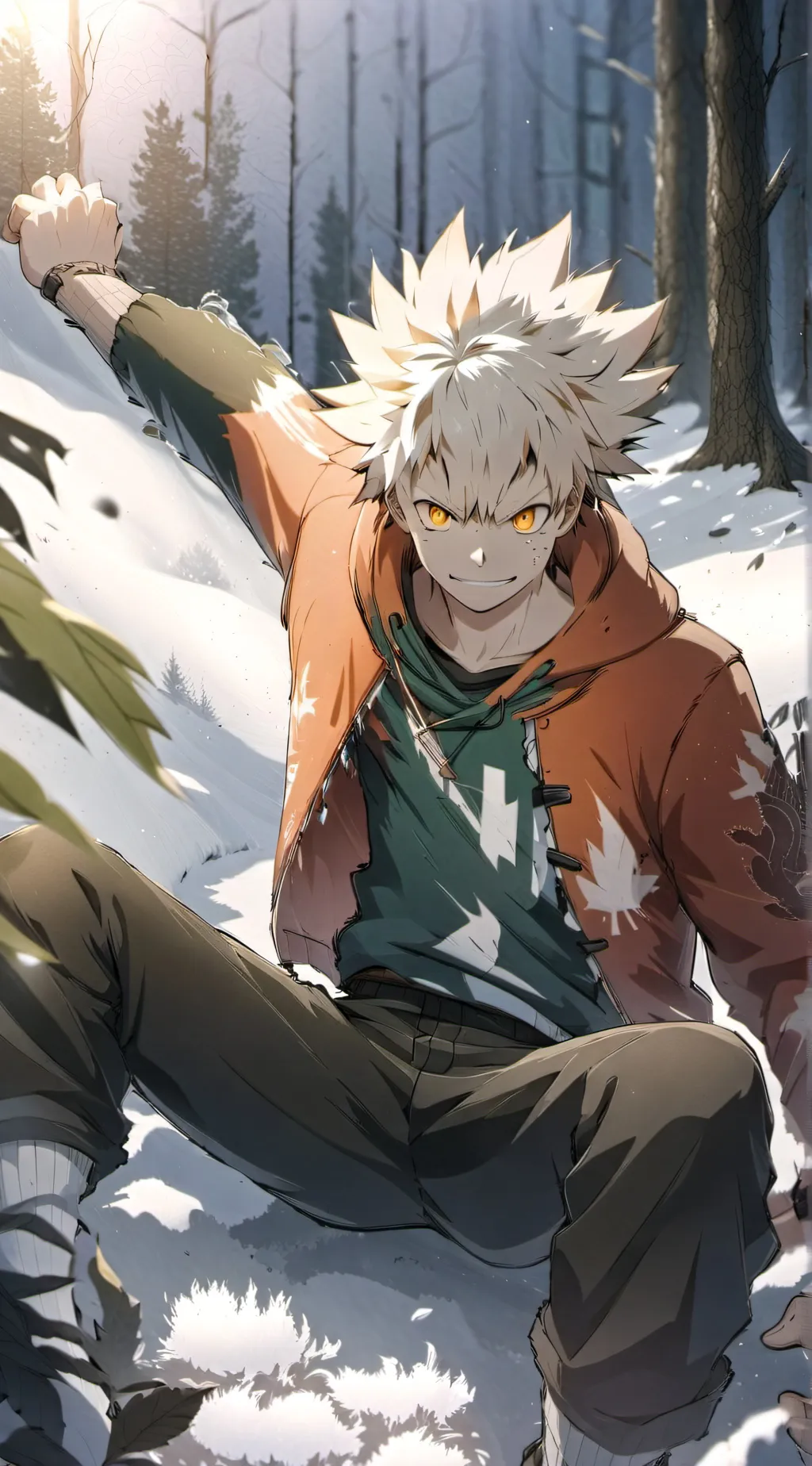 ai character: bakugo  background