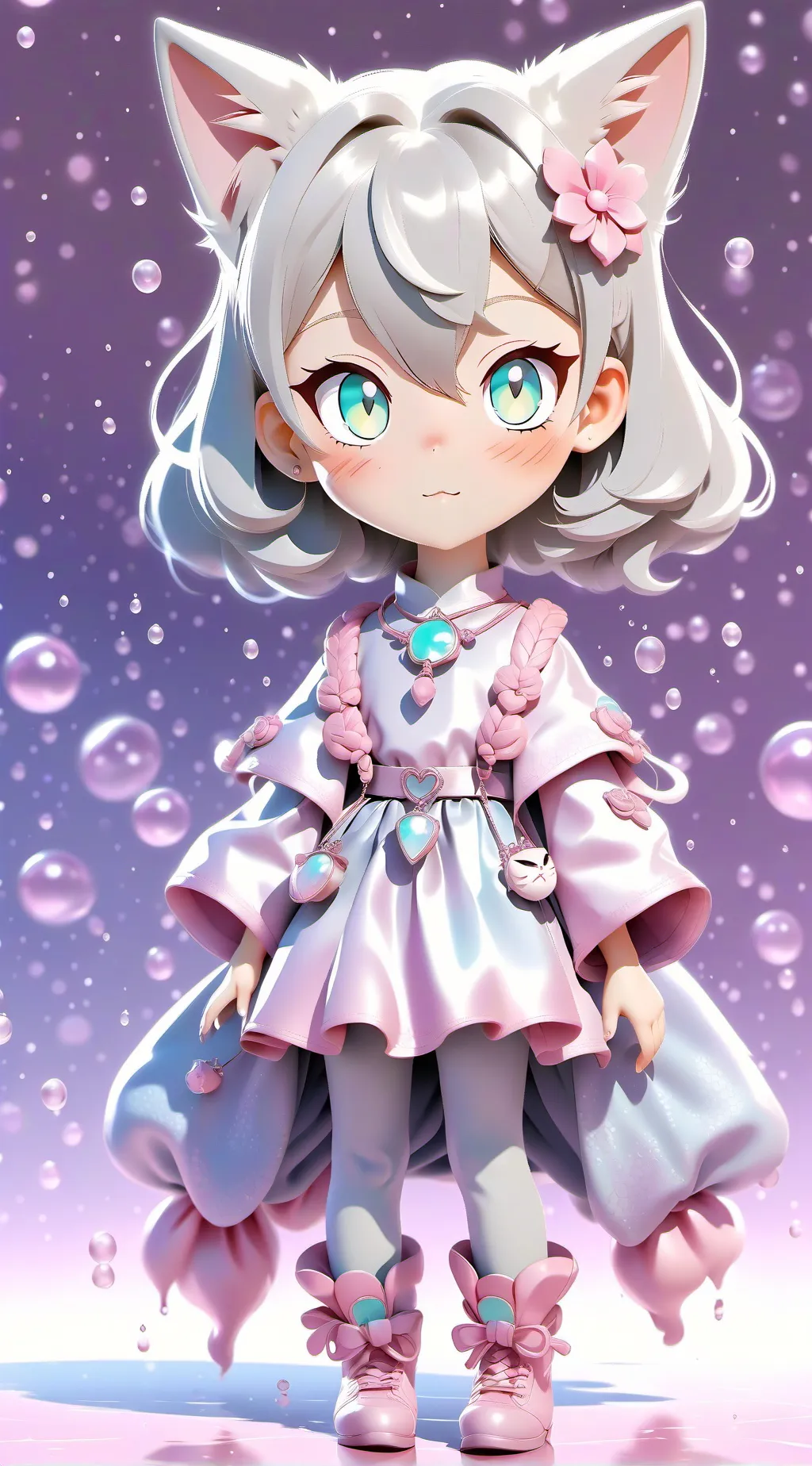 ai character: Good uwu cat background