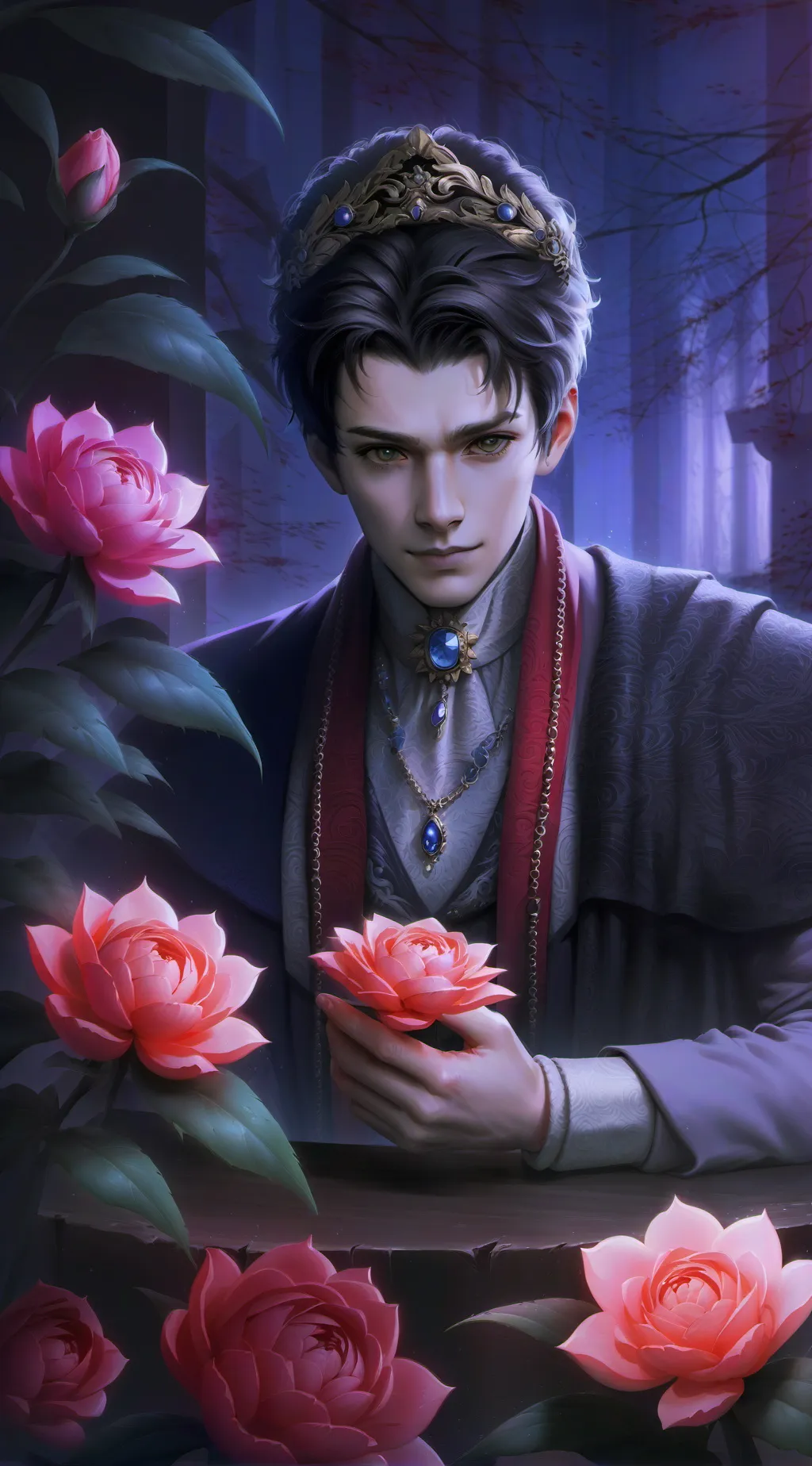 ai character: Leon  background